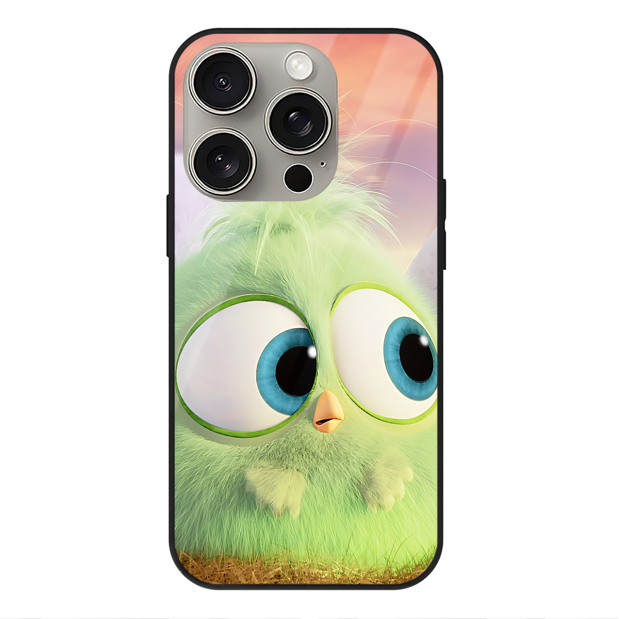 （画像用） Angry Birds アングリーバード 【iPhone15Pro対応】スマホケース 耐衝撃＆黄変防止 背面ガラス