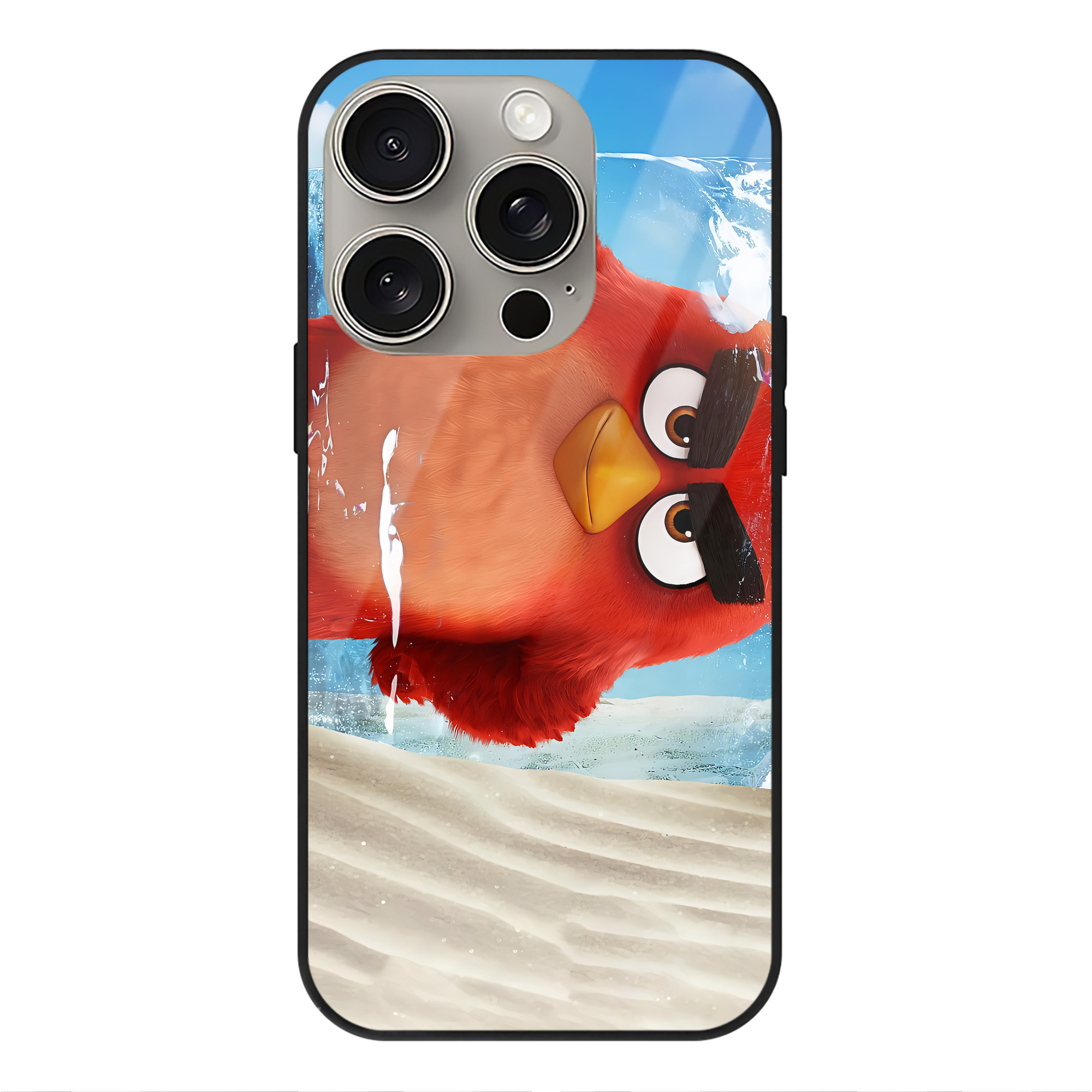 （画像用） Angry Birds アングリーバード 【iPhone15Pro対応】スマホケース 耐衝撃＆黄変防止 背面ガラス