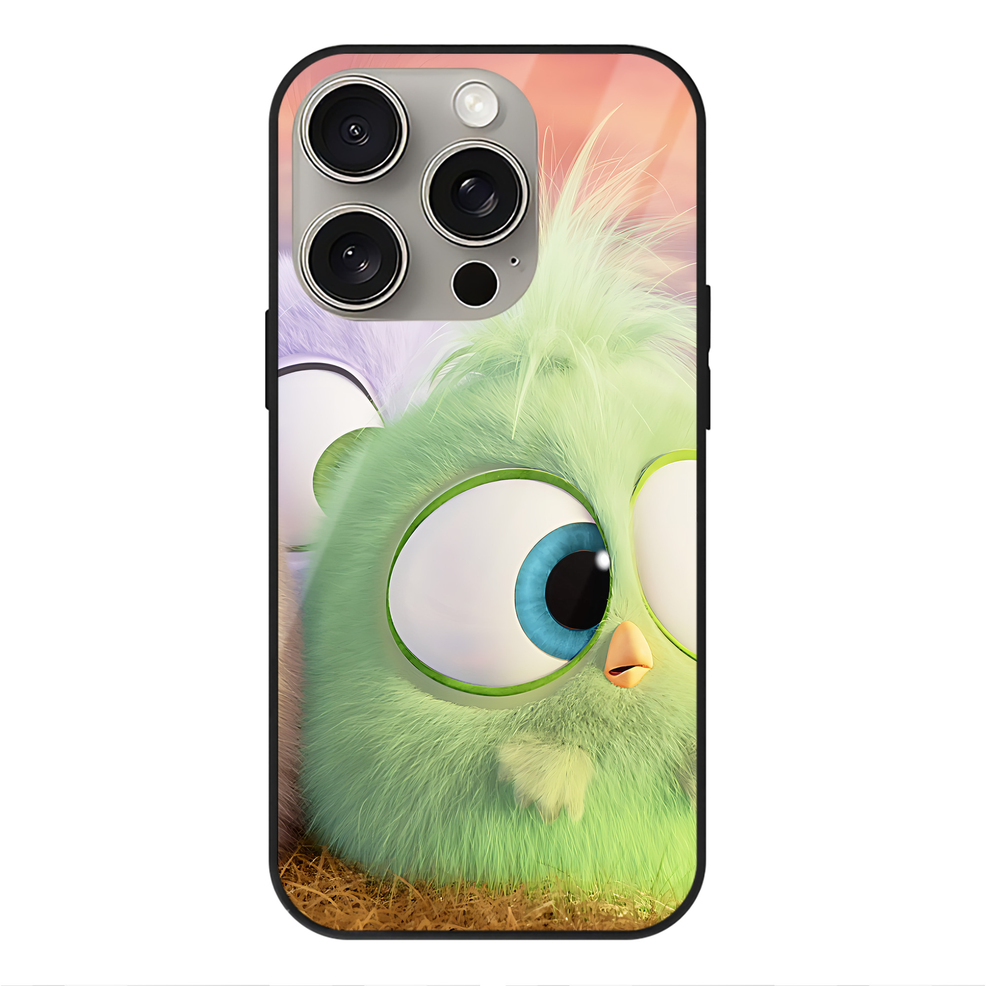 （画像用） Angry Birds アングリーバード 【iPhone15Pro対応】スマホケース 耐衝撃＆黄変防止 背面ガラス