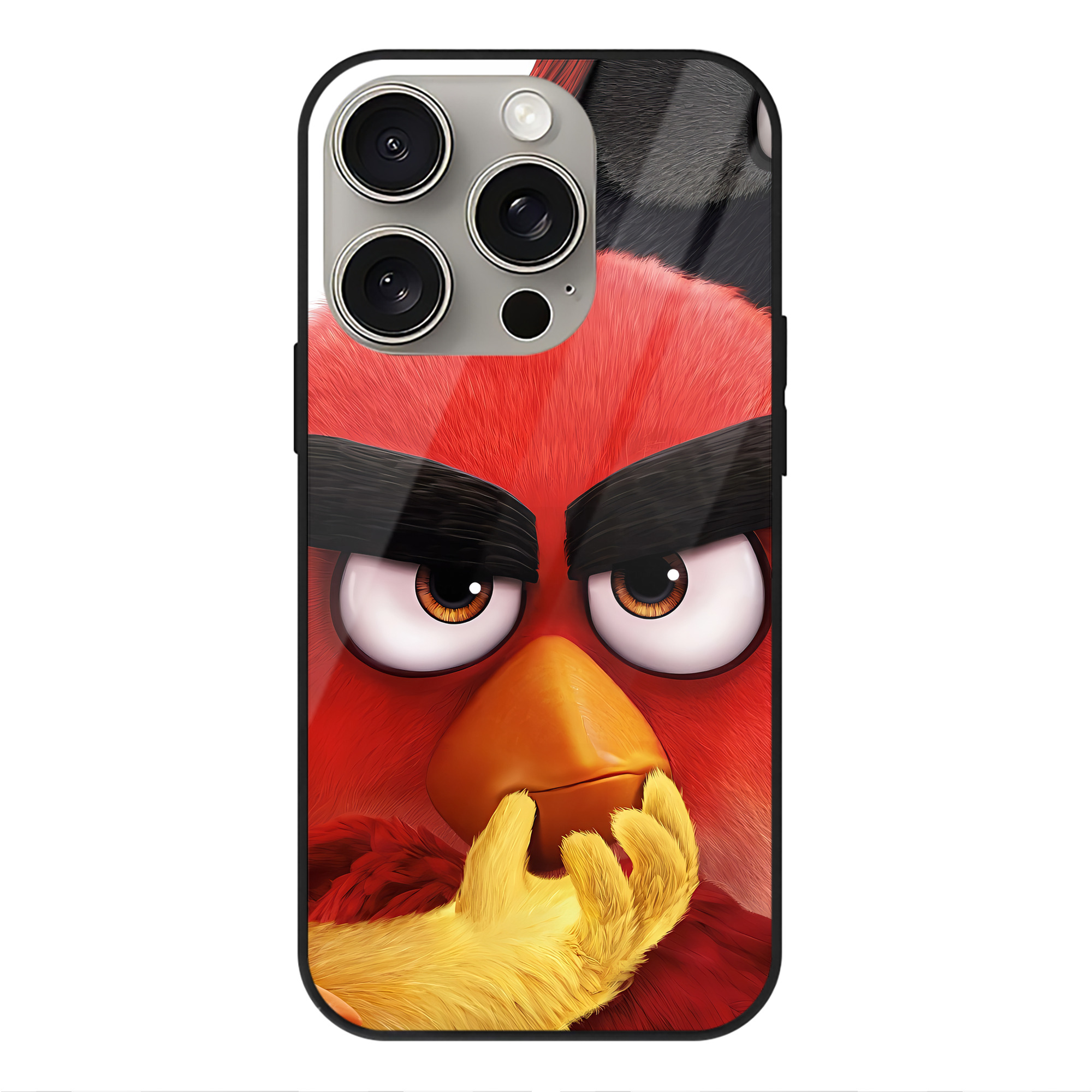 （画像用） Angry Birds アングリーバード 【iPhone15Pro対応】スマホケース 耐衝撃＆黄変防止 背面ガラス