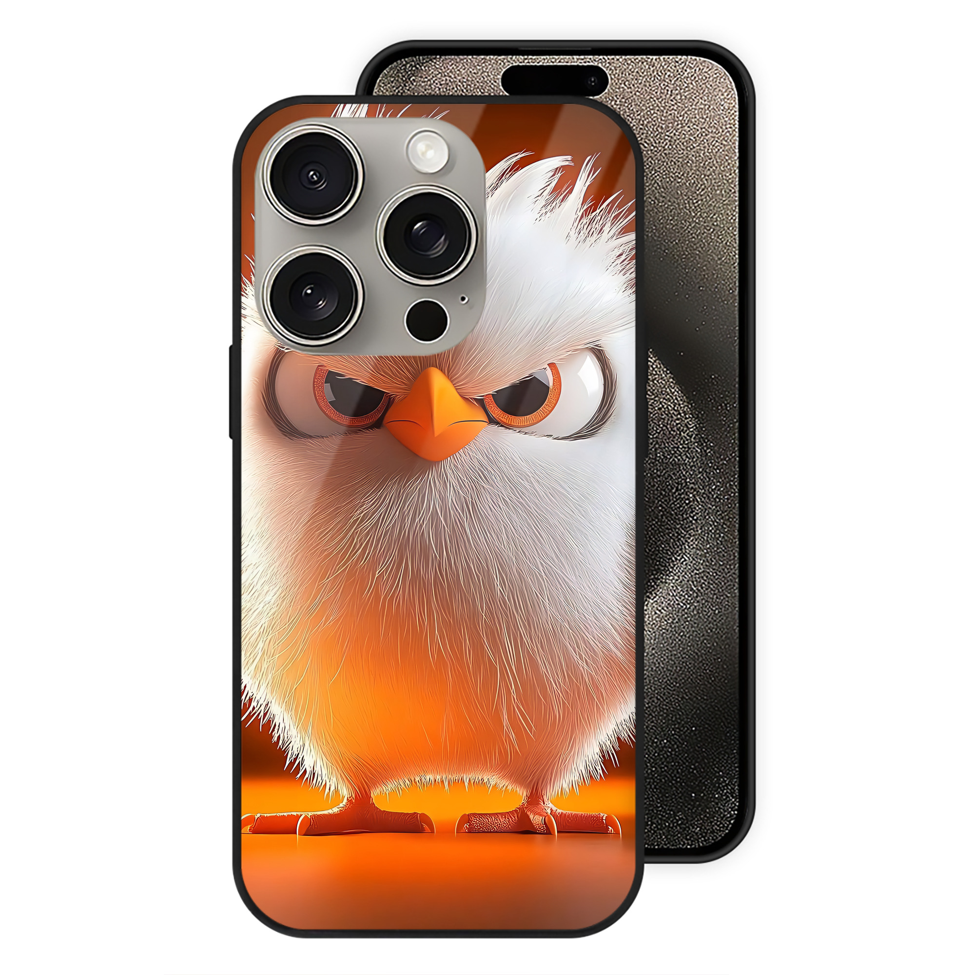 （画像用） Angry Birds アングリーバード 【iPhone15Pro対応】スマホケース 耐衝撃＆黄変防止 背面ガラス
