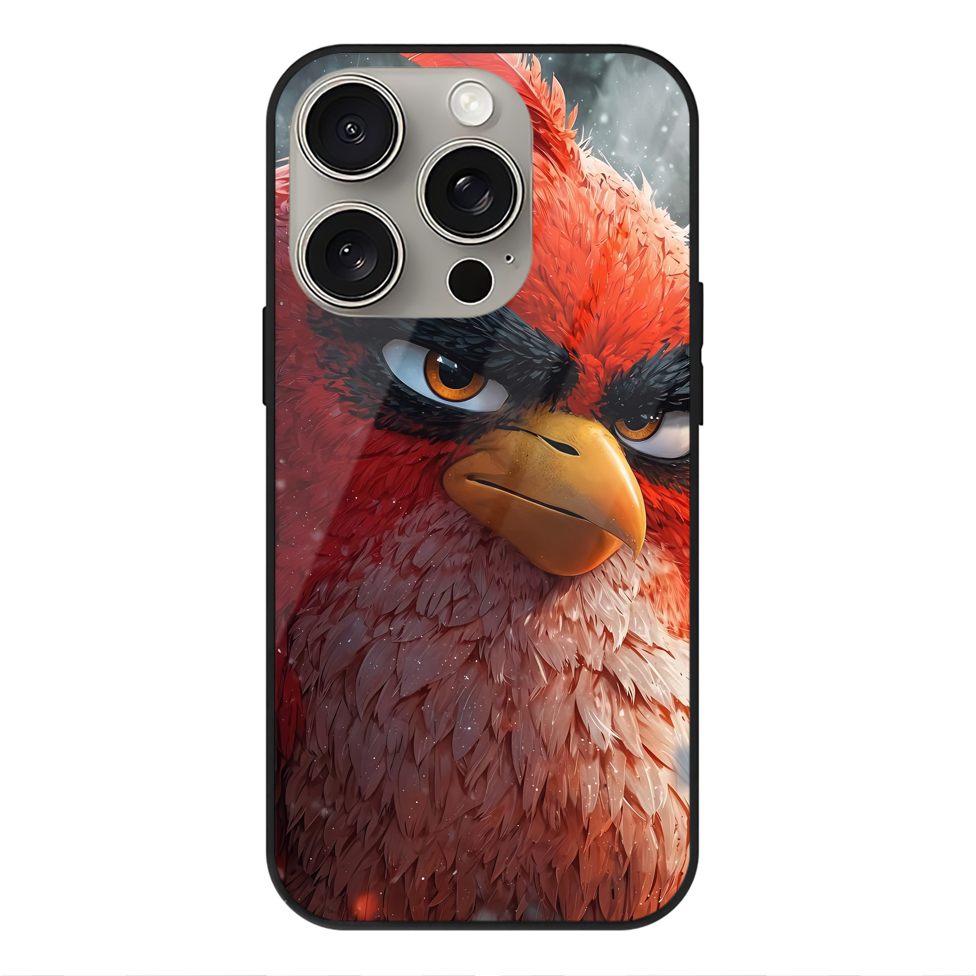（画像用） Angry Birds アングリーバード 【iPhone15Pro対応】スマホケース 耐衝撃＆黄変防止 背面ガラス