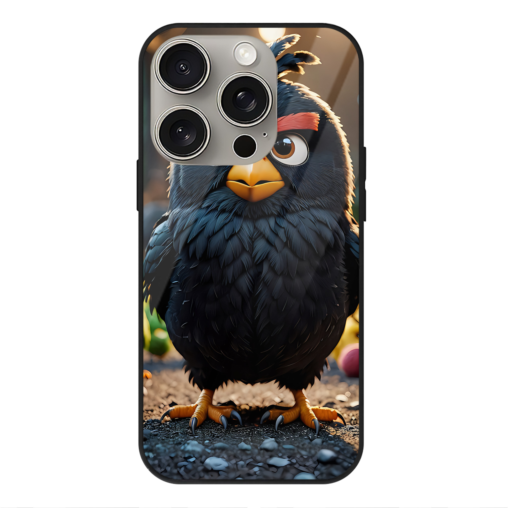 （画像用） Angry Birds アングリーバード 【iPhone15Pro対応】スマホケース 耐衝撃＆黄変防止 背面ガラス