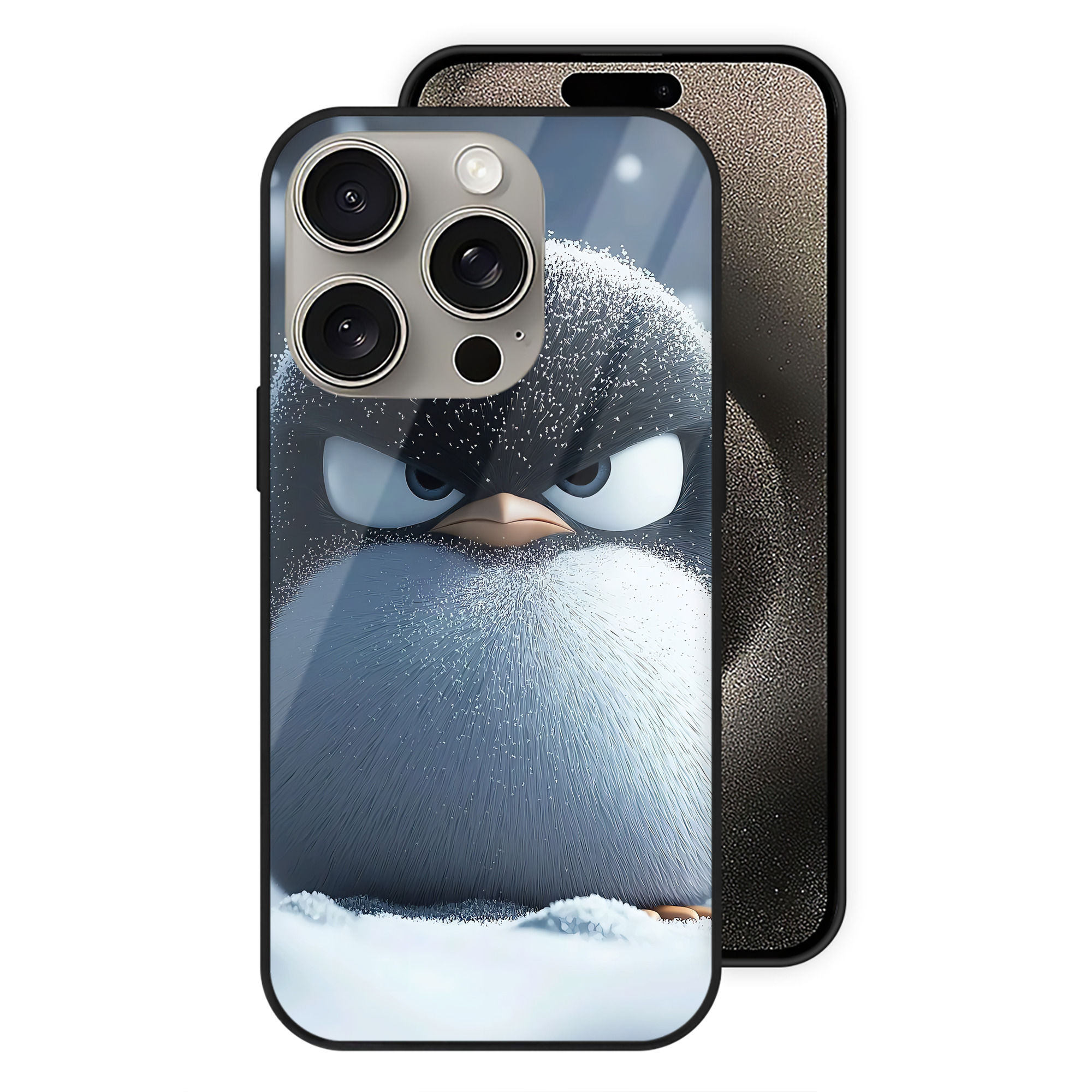 （画像用） Angry Birds アングリーバード 【iPhone15Pro対応】スマホケース 耐衝撃＆黄変防止 背面ガラス