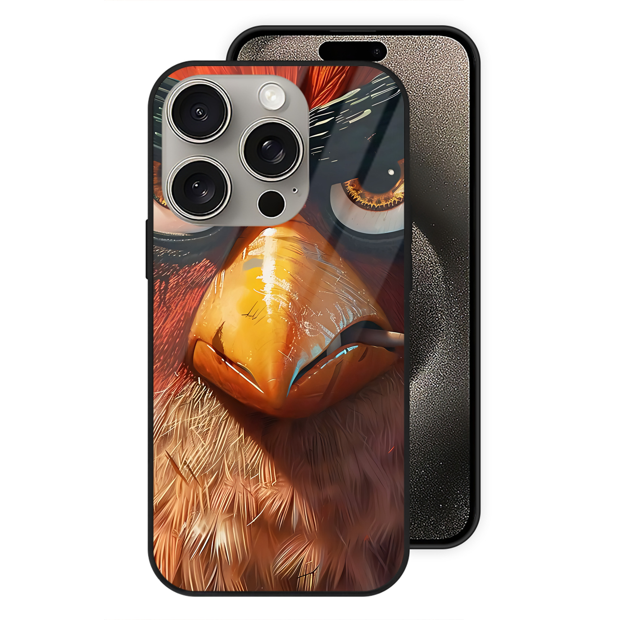 （画像用） Angry Birds アングリーバード 【iPhone15Pro対応】スマホケース 耐衝撃＆黄変防止 背面ガラス