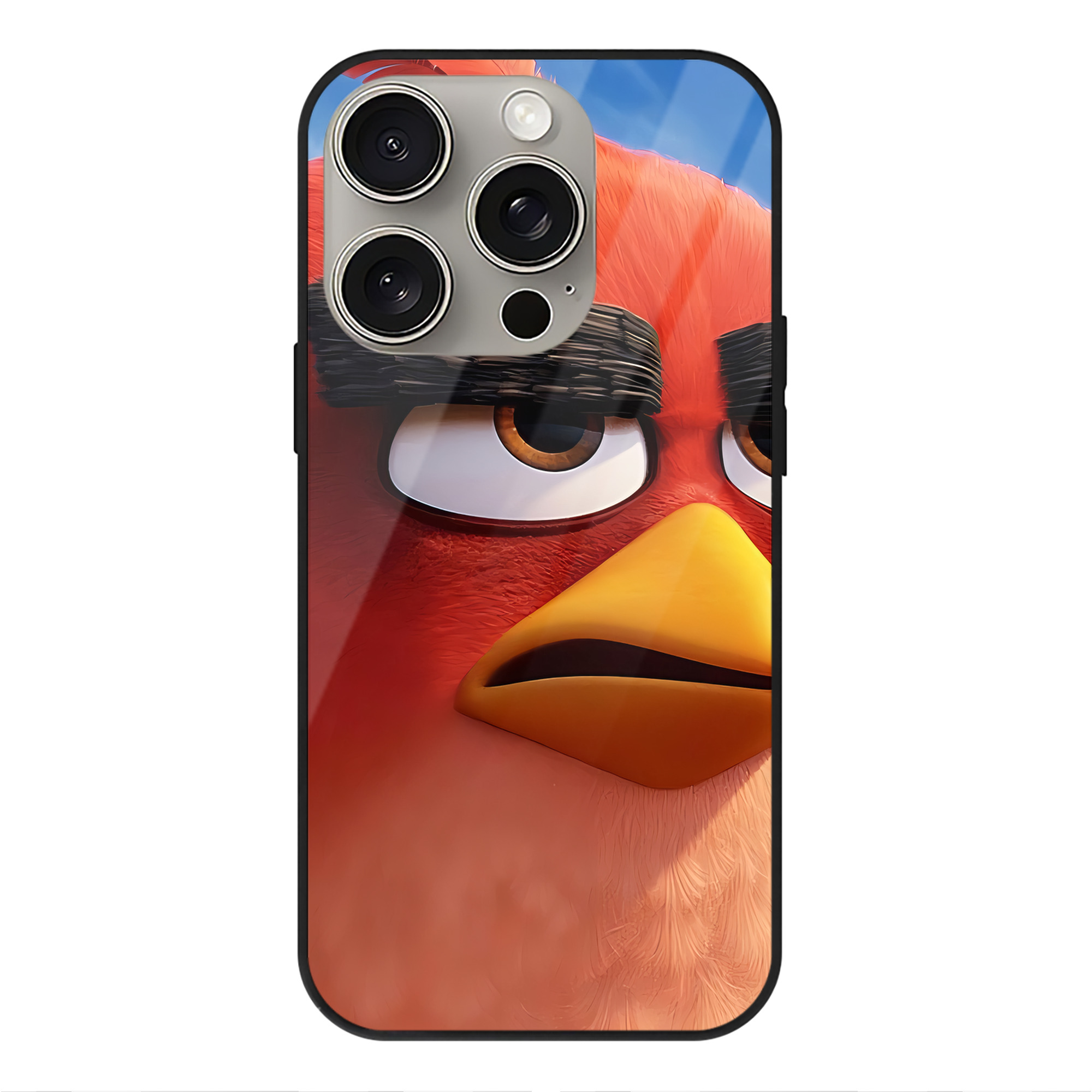 （画像用） Angry Birds アングリーバード 【iPhone15Pro対応】スマホケース 耐衝撃＆黄変防止 背面ガラス