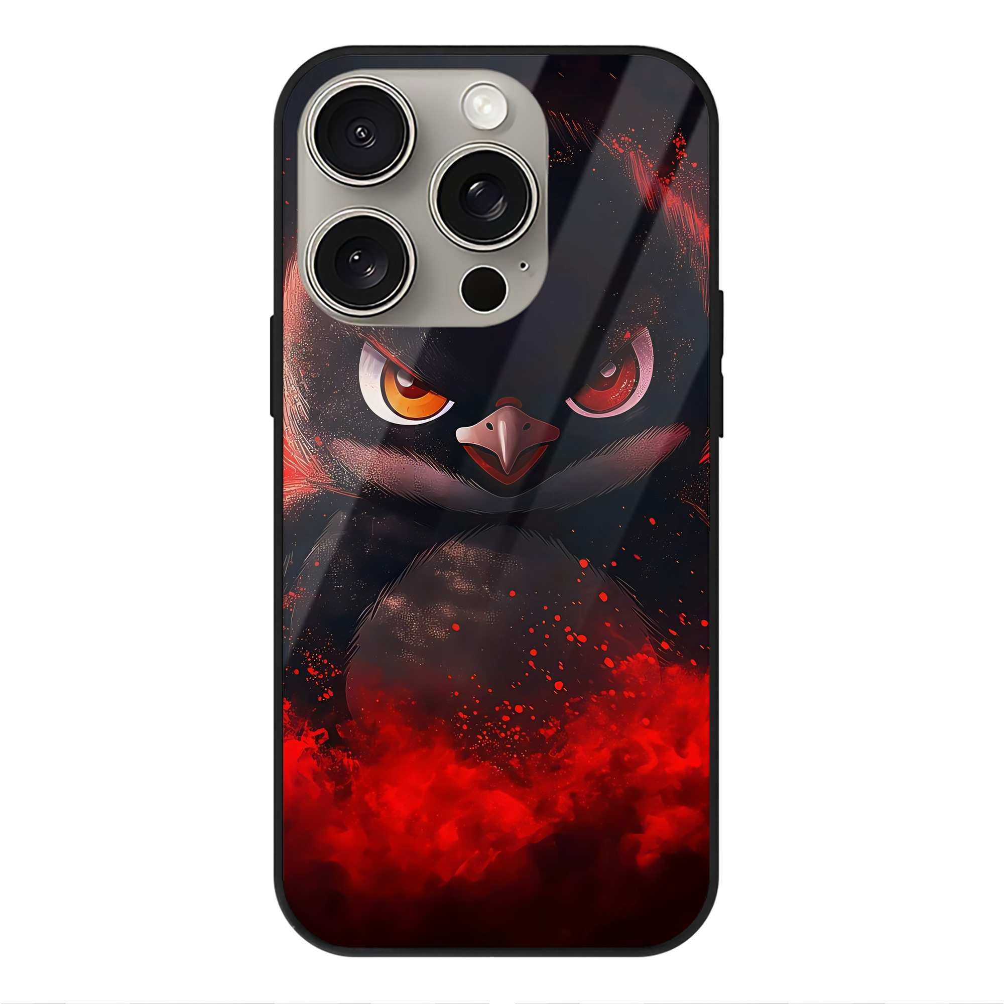 （画像用） Angry Birds アングリーバード 【iPhone15Pro対応】スマホケース 耐衝撃＆黄変防止 背面ガラス
