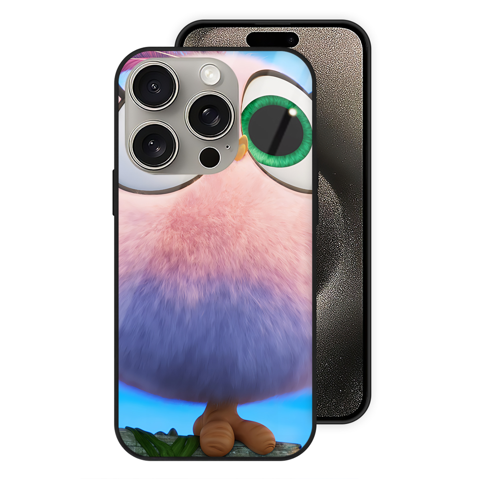 （画像用） Angry Birds アングリーバード 【iPhone15Pro対応】スマホケース 耐衝撃＆黄変防止 背面ガラス