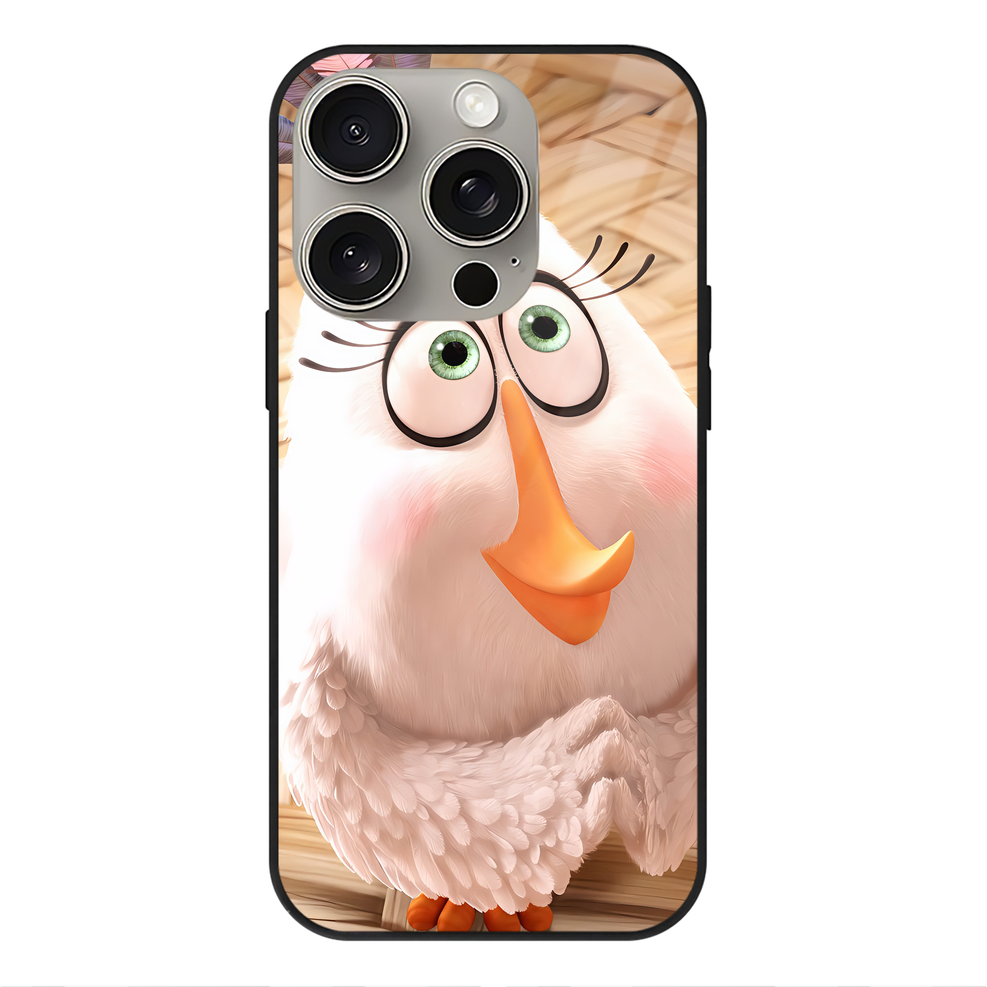 （画像用） Angry Birds アングリーバード 【iPhone15Pro対応】スマホケース 耐衝撃＆黄変防止 背面ガラス