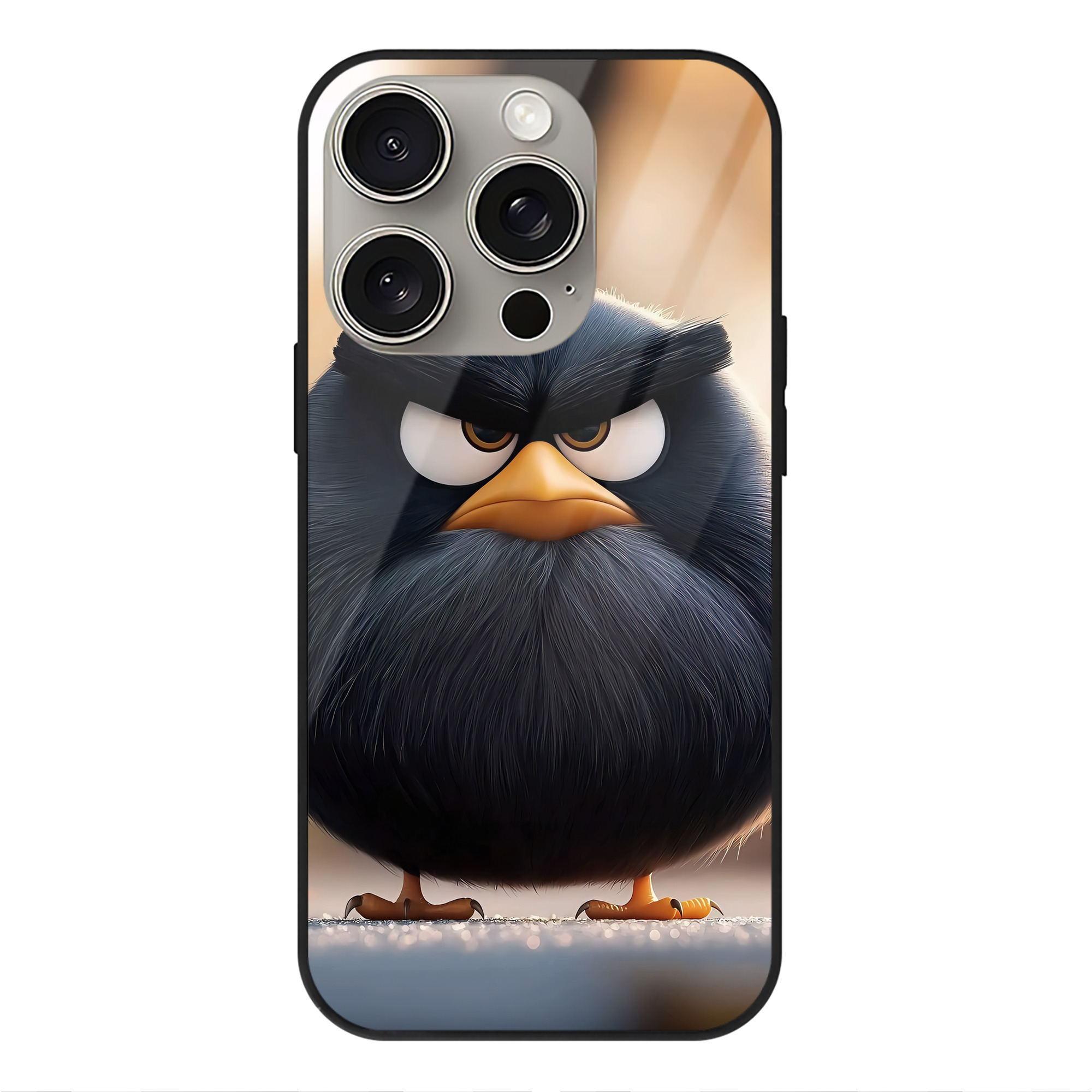 （画像用） Angry Birds アングリーバード 【iPhone15Pro対応】スマホケース 耐衝撃＆黄変防止 背面ガラス