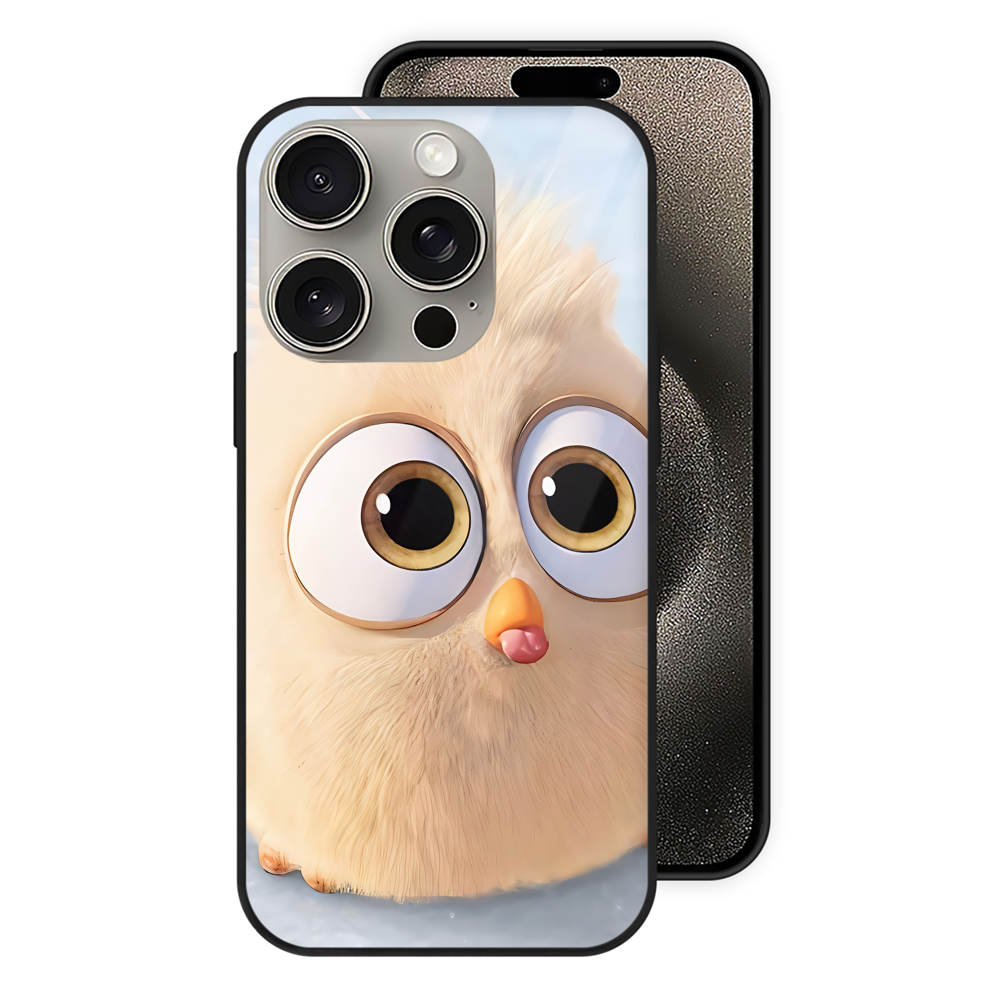 （画像用） Angry Birds アングリーバード 【iPhone15Pro対応】スマホケース 耐衝撃＆黄変防止 背面ガラス