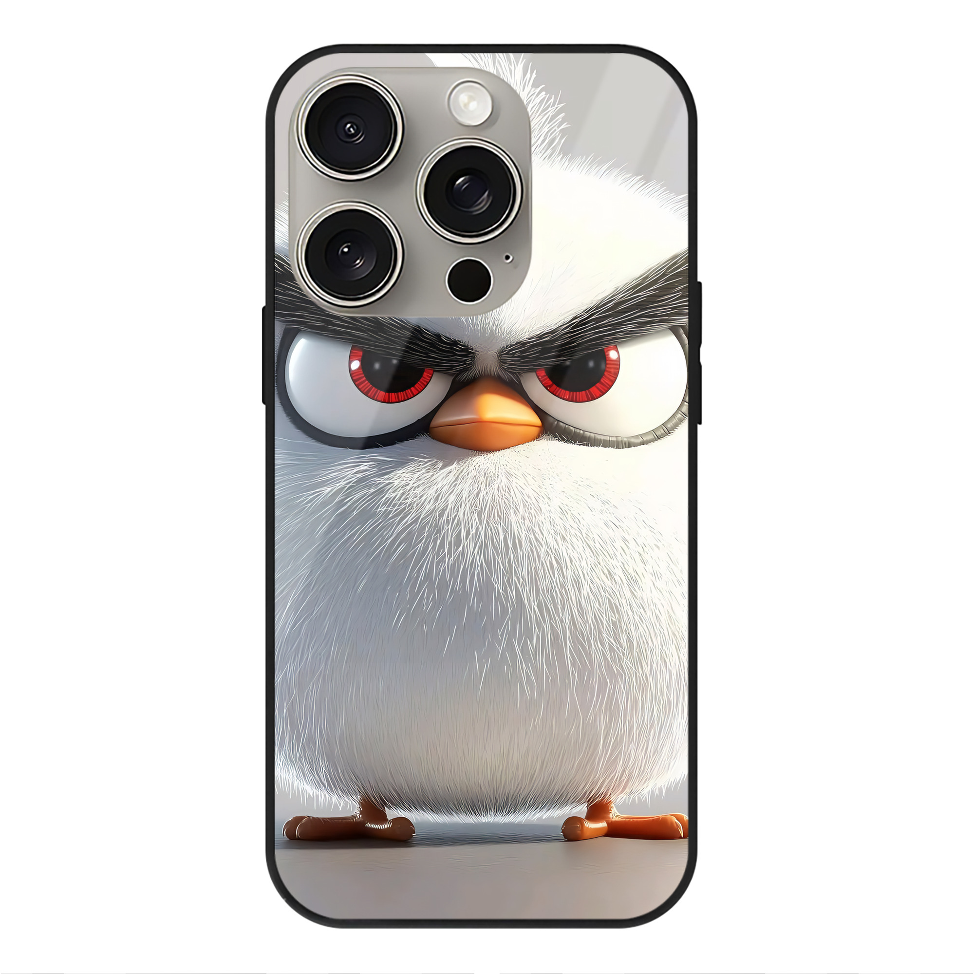 （画像用） Angry Birds アングリーバード 【iPhone15Pro対応】スマホケース 耐衝撃＆黄変防止 背面ガラス