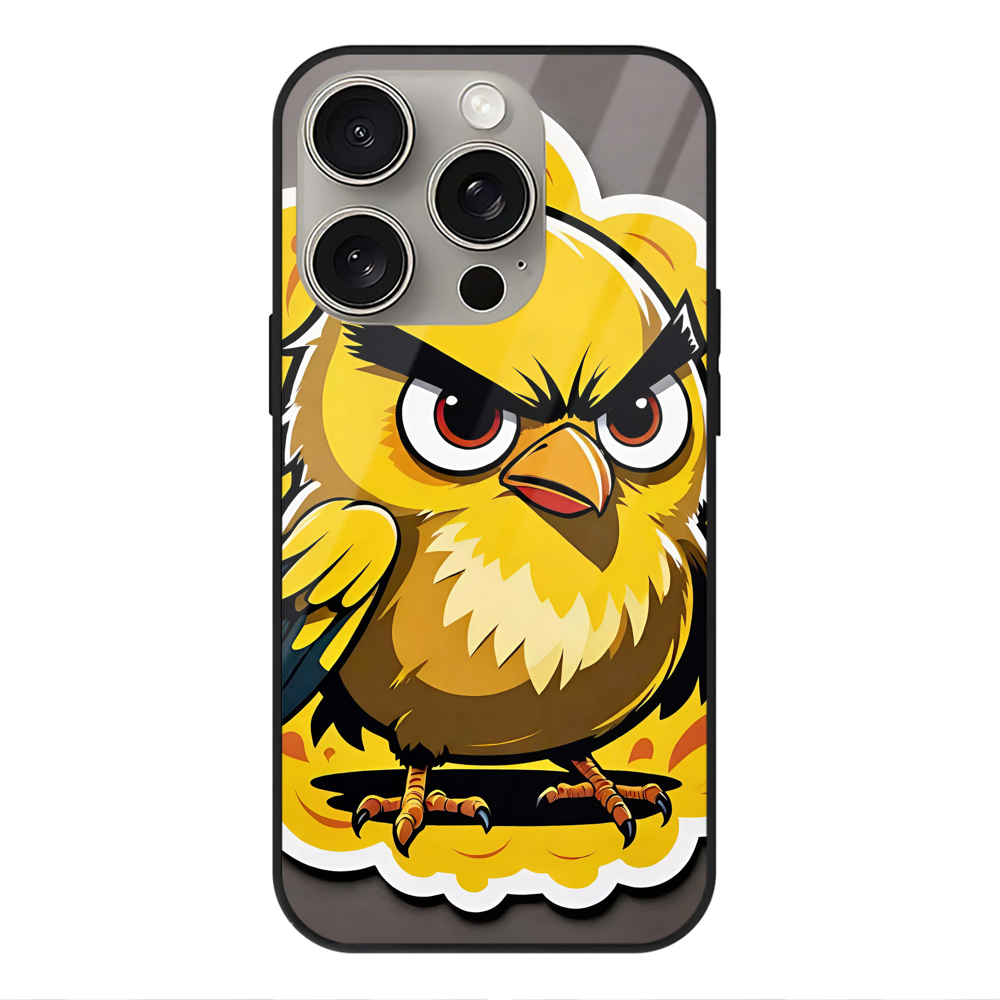 （画像用） Angry Birds アングリーバード 【iPhone15Pro対応】スマホケース 耐衝撃＆黄変防止 背面ガラス