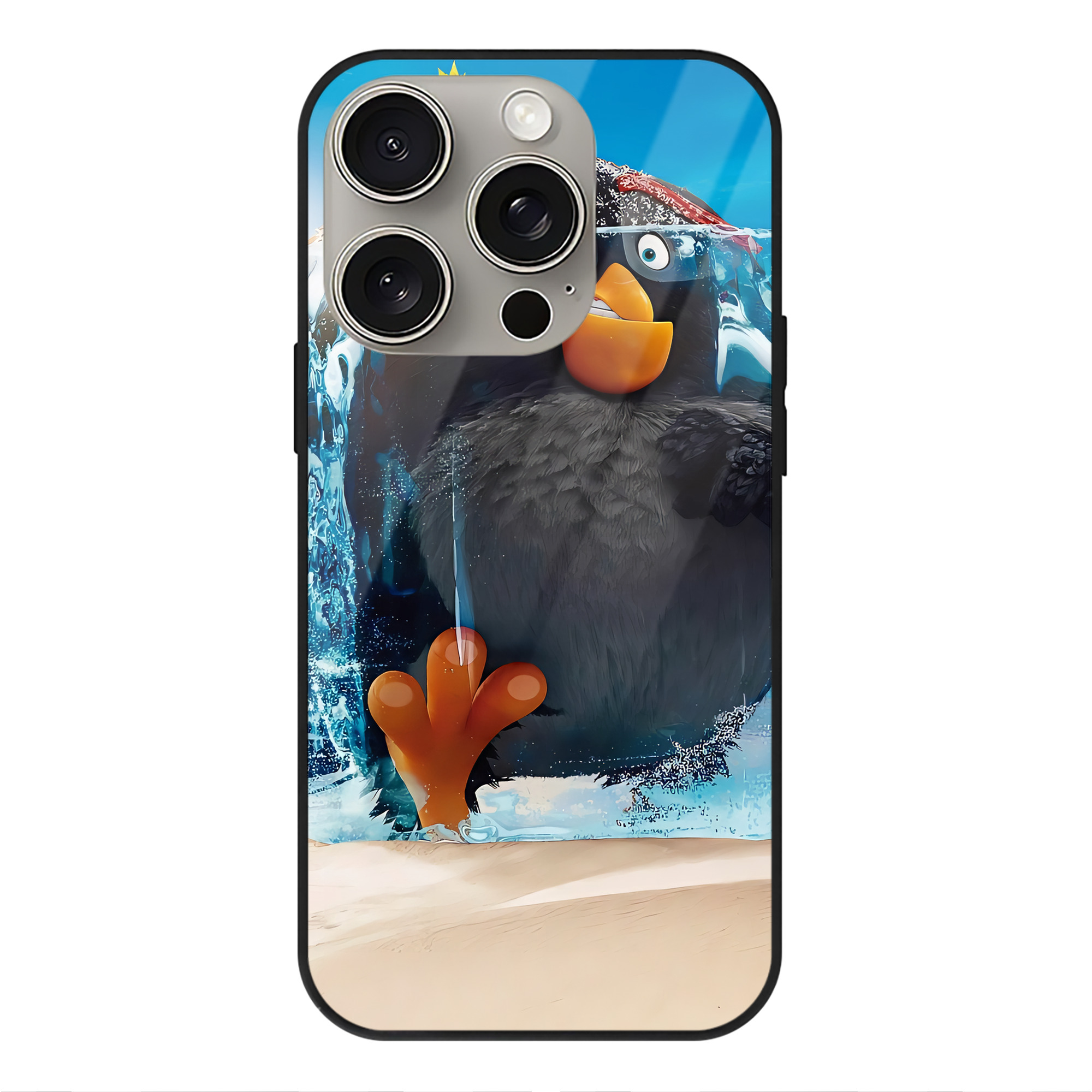 （画像用） Angry Birds アングリーバード 【iPhone15Pro対応】スマホケース 耐衝撃＆黄変防止 背面ガラス