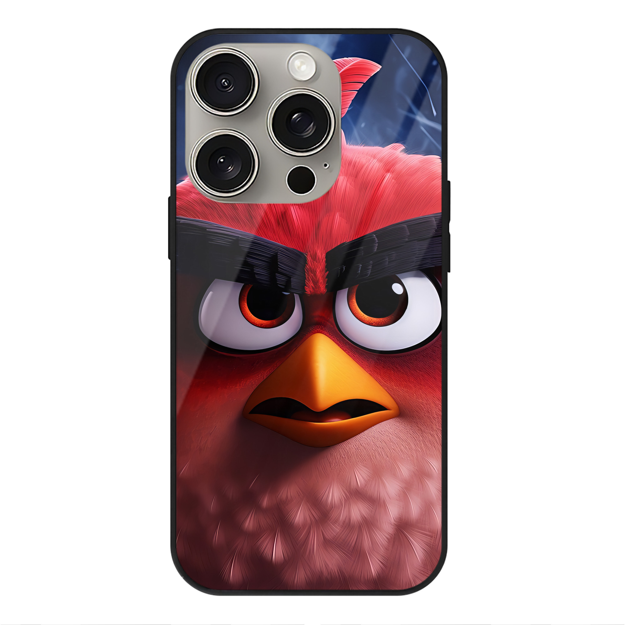 （画像用） Angry Birds アングリーバード 【iPhone15Pro対応】スマホケース 耐衝撃＆黄変防止 背面ガラス