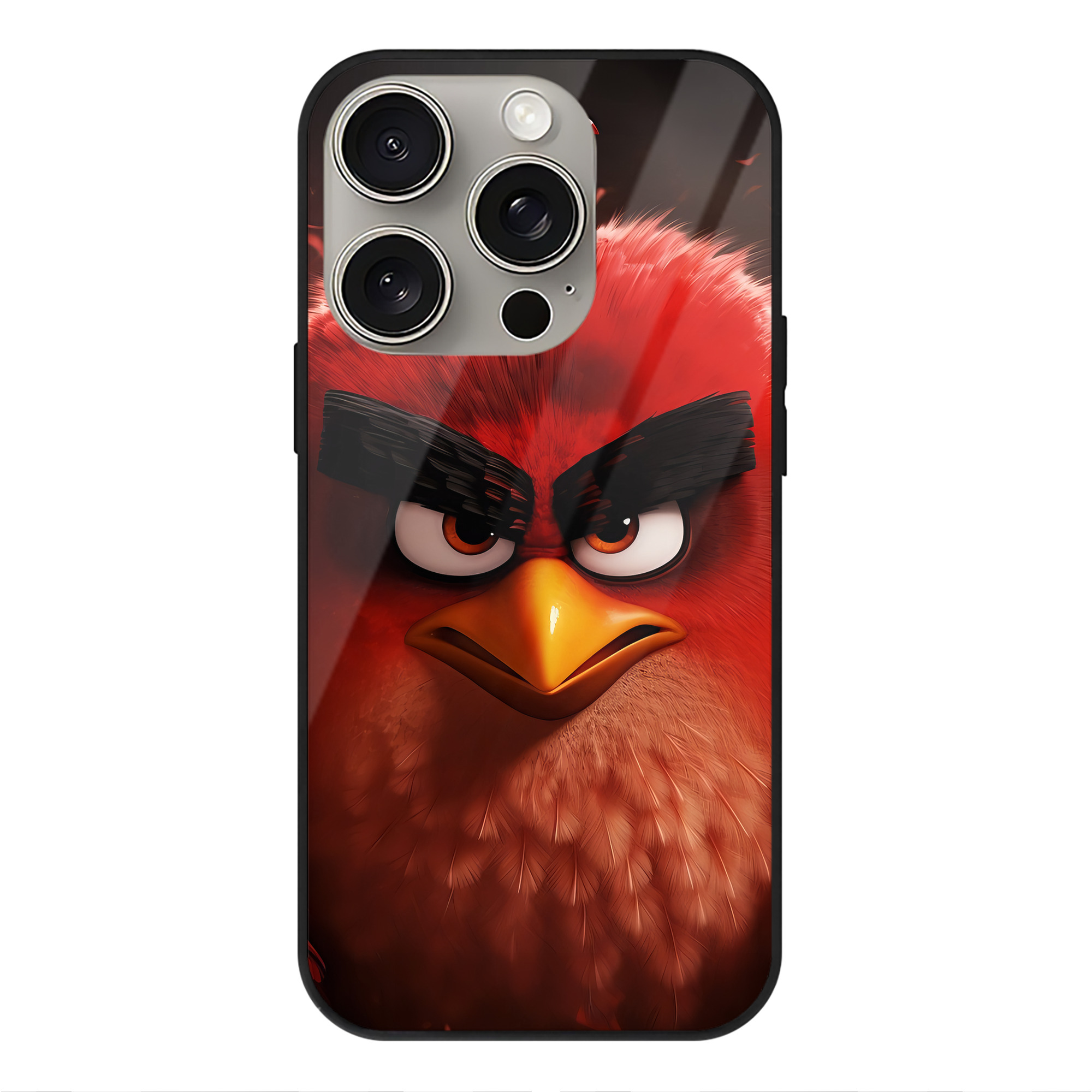 （画像用） Angry Birds アングリーバード 【iPhone15Pro対応】スマホケース 耐衝撃＆黄変防止 背面ガラス