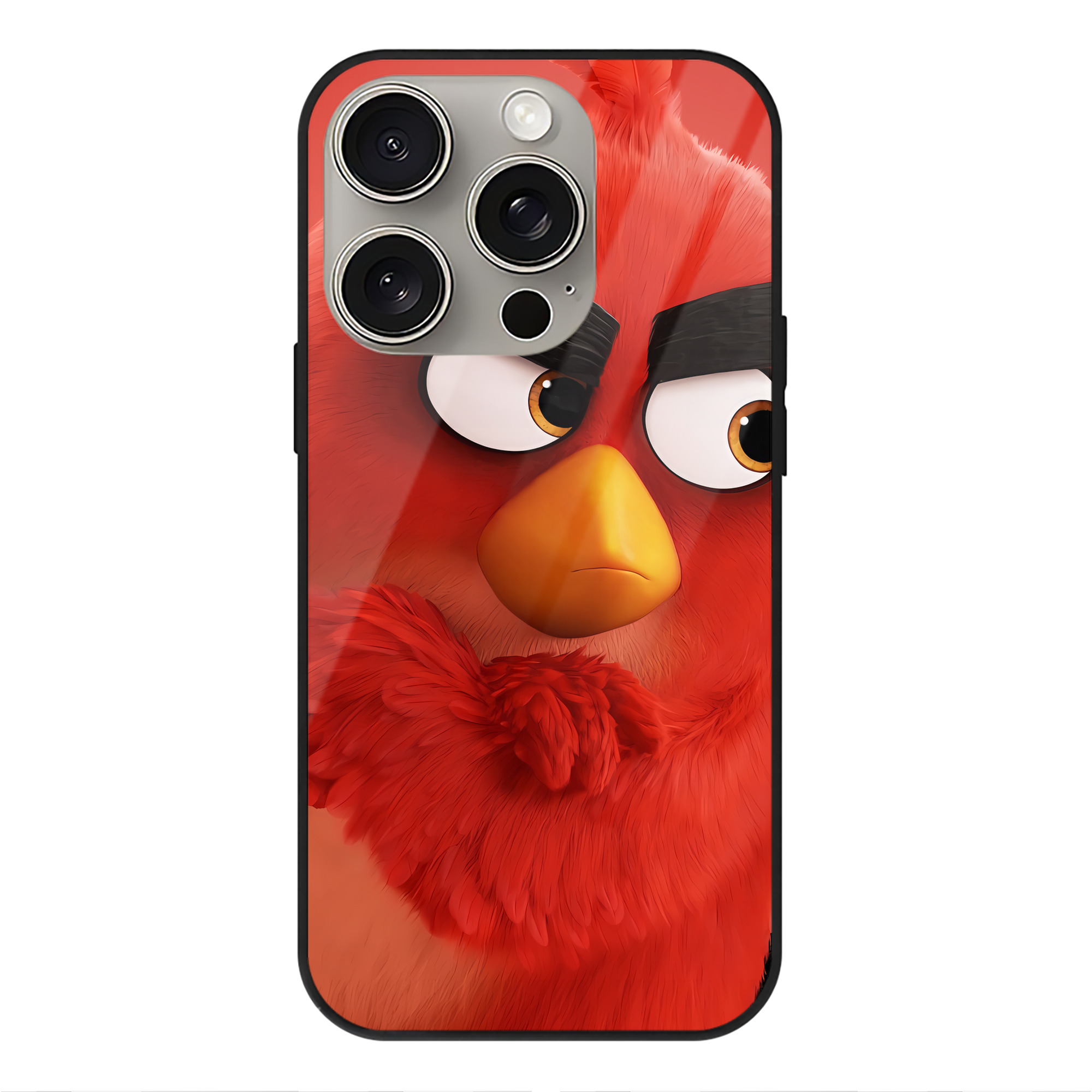 （画像用） Angry Birds アングリーバード 【iPhone15Pro対応】スマホケース 耐衝撃＆黄変防止 背面ガラス