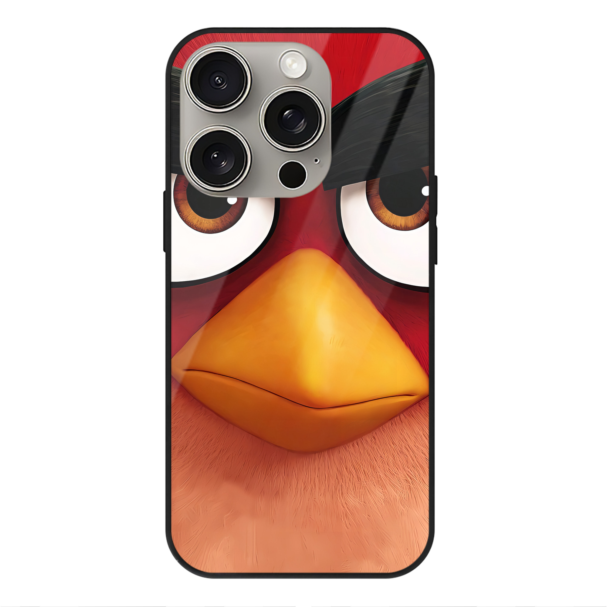 （画像用） Angry Birds アングリーバード 【iPhone15Pro対応】スマホケース 耐衝撃＆黄変防止 背面ガラス