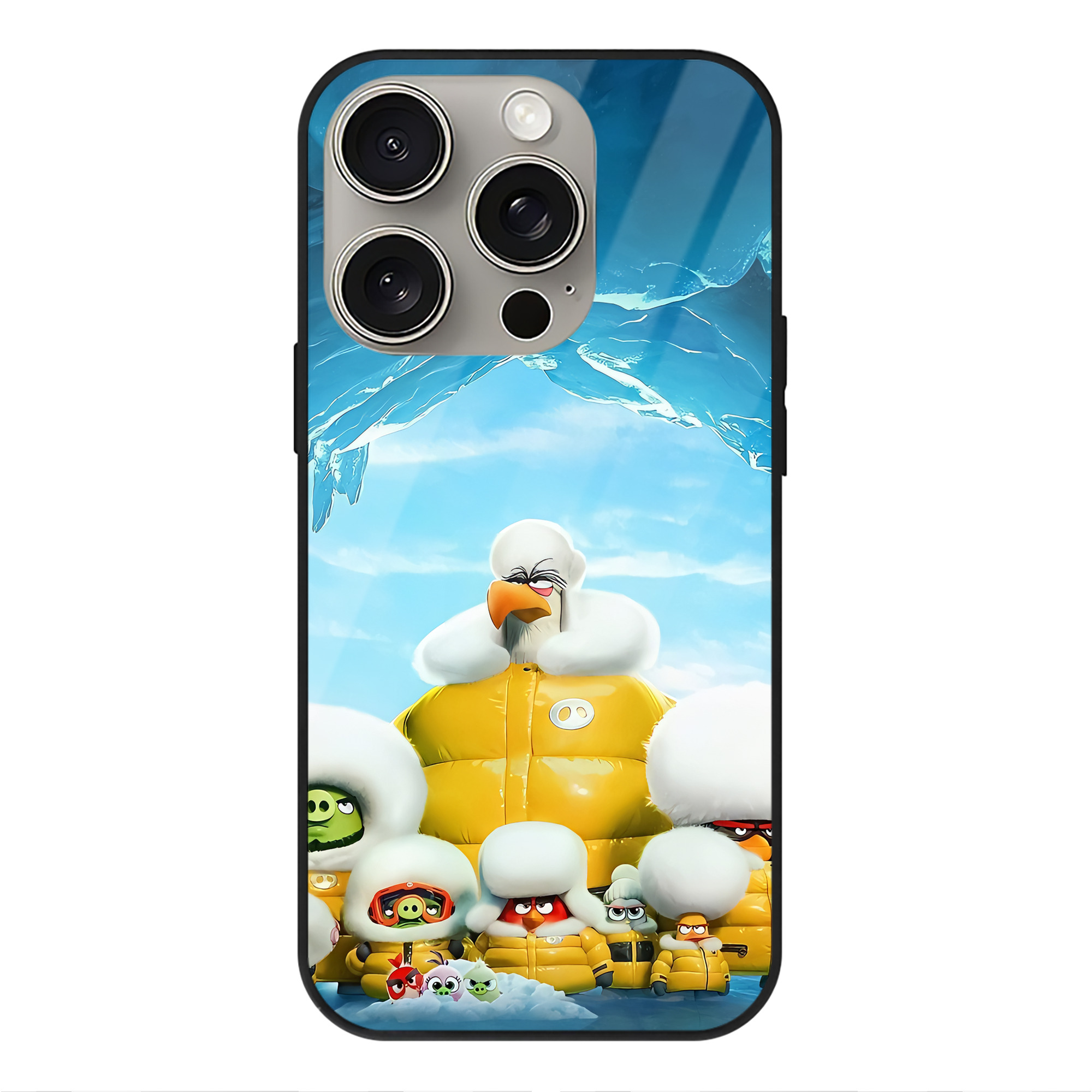 （画像用） Angry Birds アングリーバード 【iPhone15Pro対応】スマホケース 耐衝撃＆黄変防止 背面ガラス
