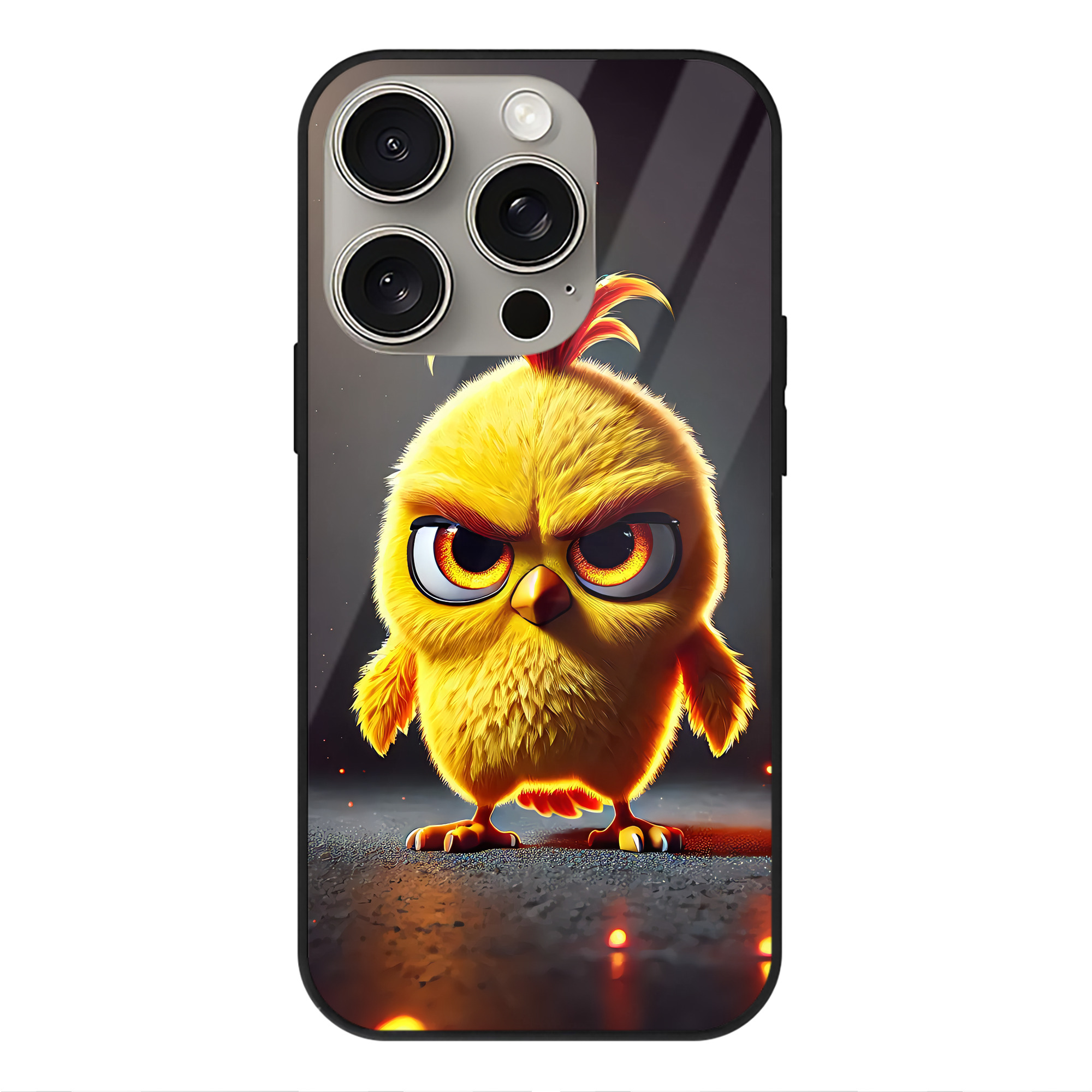 （画像用） Angry Birds アングリーバード 【iPhone15Pro対応】スマホケース 耐衝撃＆黄変防止 背面ガラス