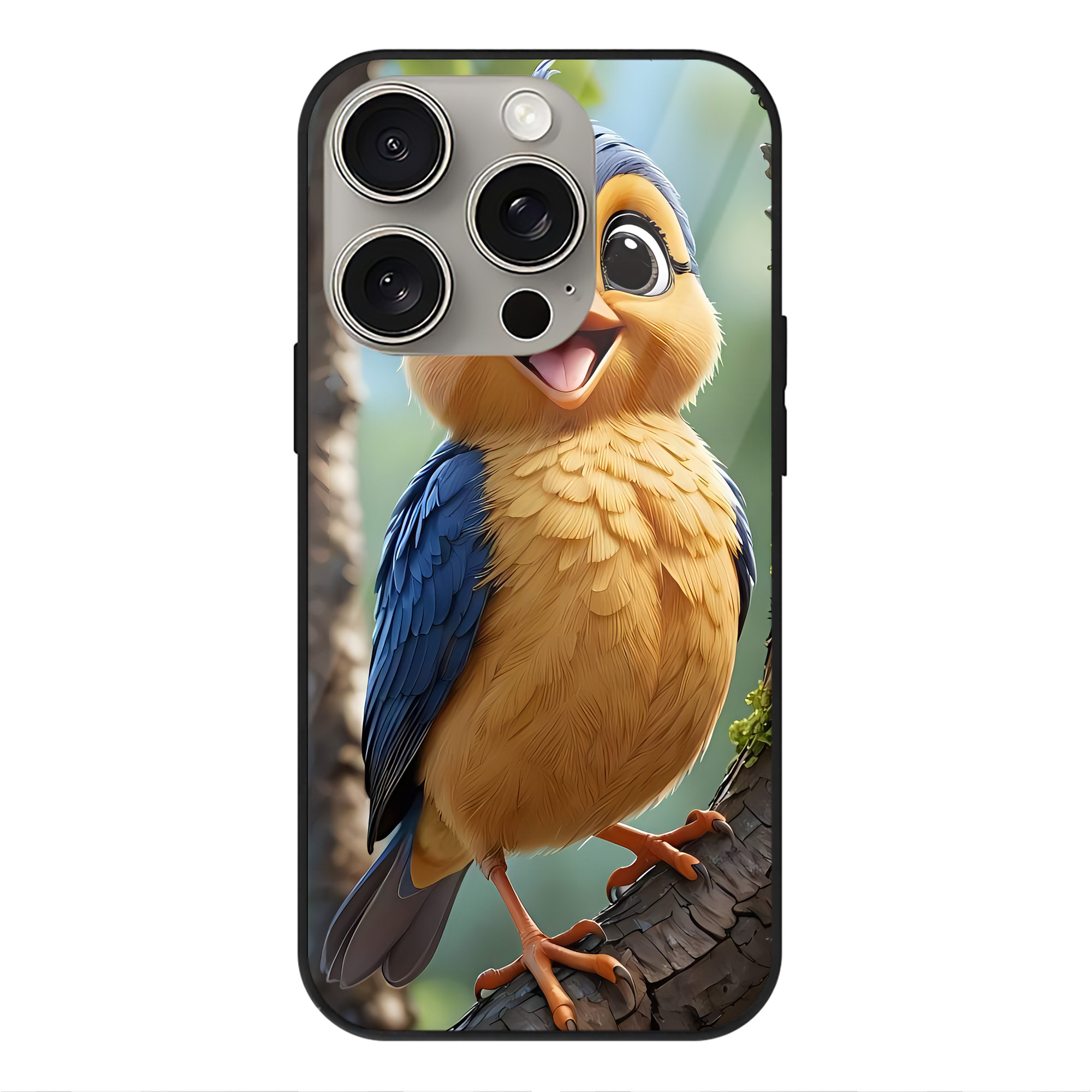 （画像用） Angry Birds アングリーバード 【iPhone15Pro対応】スマホケース 耐衝撃＆黄変防止 背面ガラス