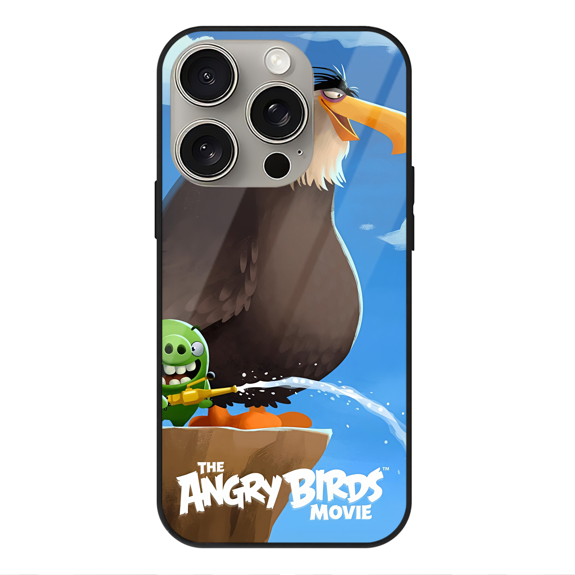 （画像用） Angry Birds アングリーバード 【iPhone15Pro対応】スマホケース 耐衝撃＆黄変防止 背面ガラス
