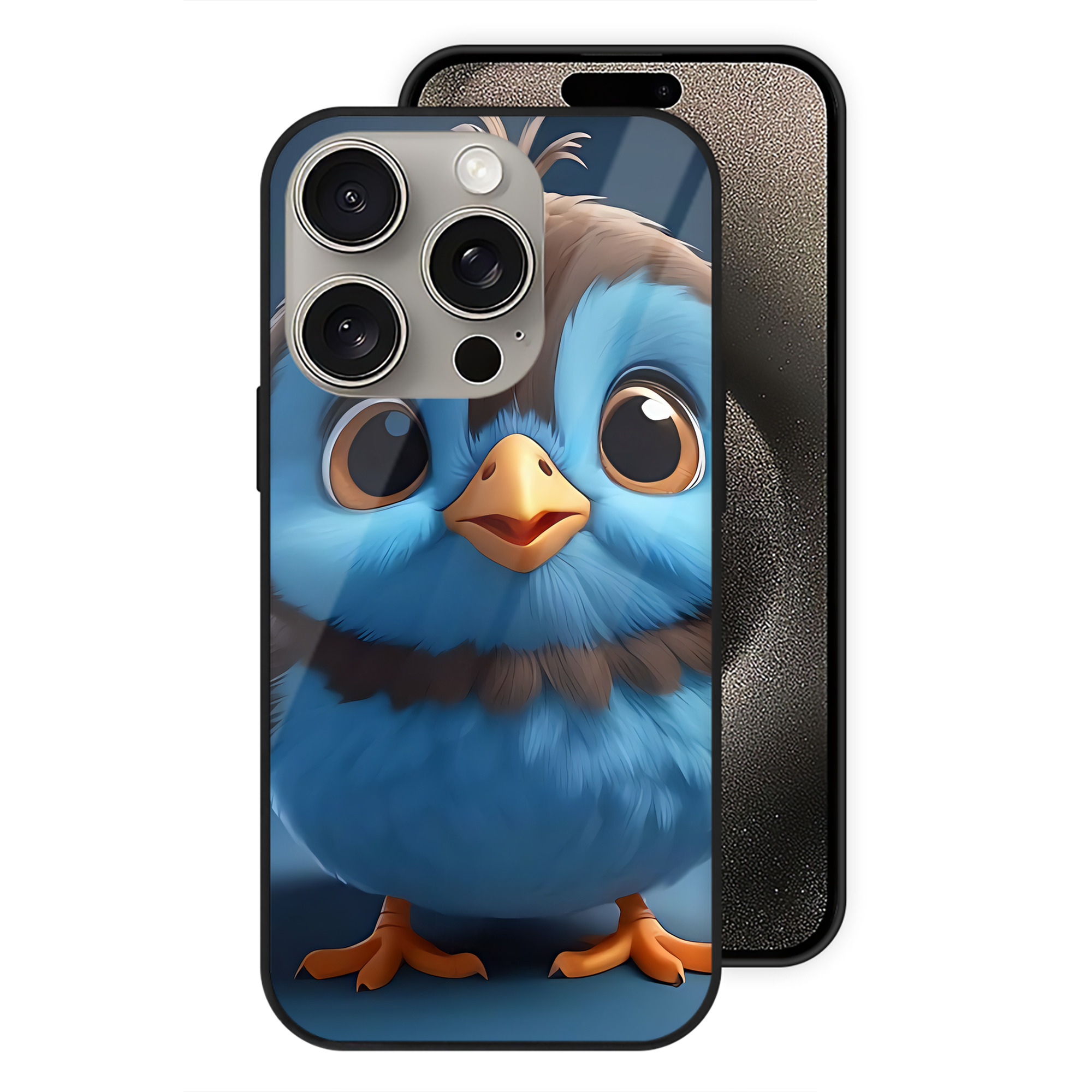 （画像用） Angry Birds アングリーバード 【iPhone15Pro対応】スマホケース 耐衝撃＆黄変防止 背面ガラス
