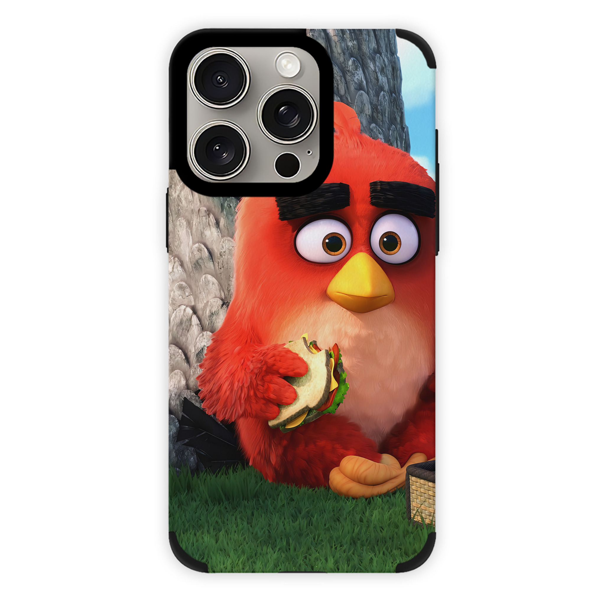 （画像用） Angry Birds アングリーバード 【iPhone15ProMax対応】 PUレザー スマホケース 耐衝撃＆黄変防止