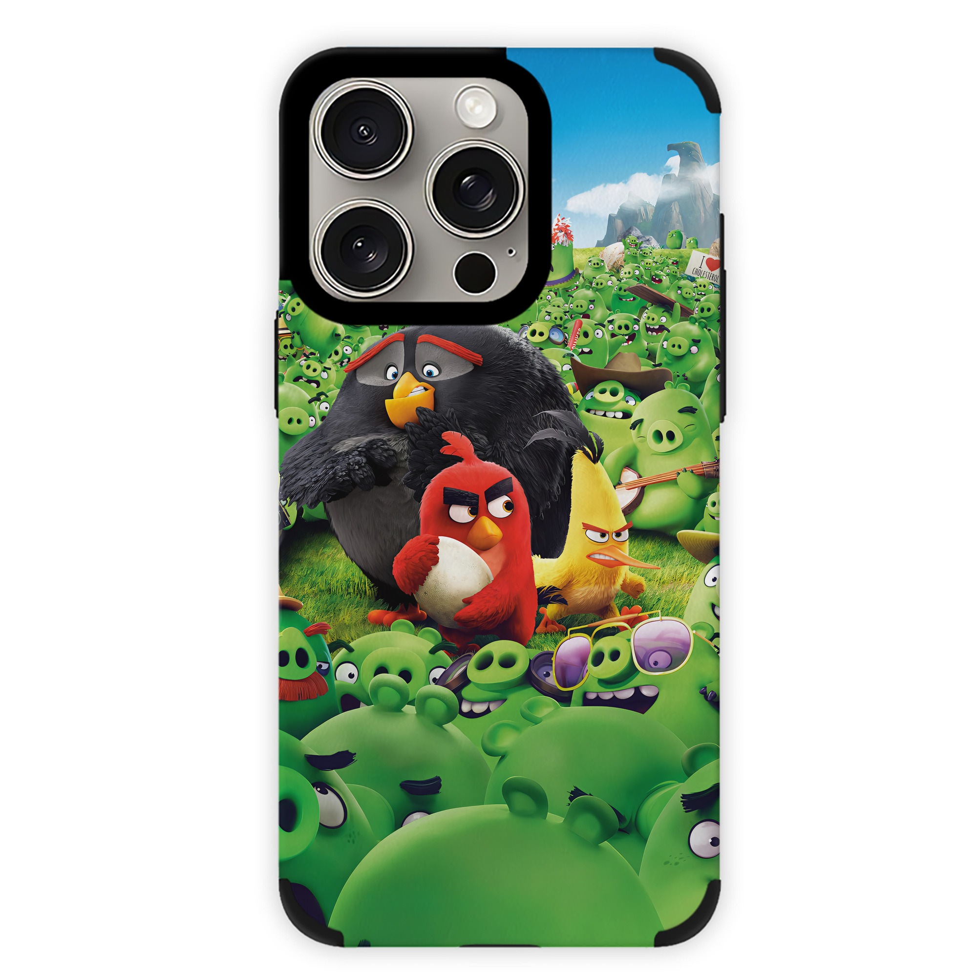 （画像用） Angry Birds アングリーバード 【iPhone15ProMax対応】 PUレザー スマホケース 耐衝撃＆黄変防止
