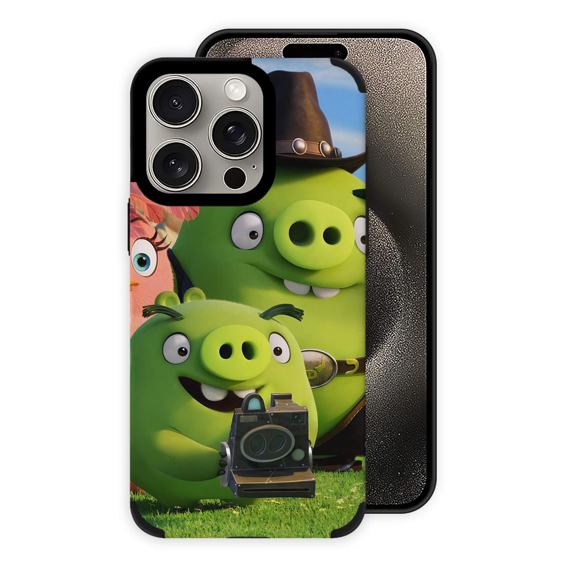 （画像用） Angry Birds アングリーバード 【iPhone15ProMax対応】 PUレザー スマホケース 耐衝撃＆黄変防止