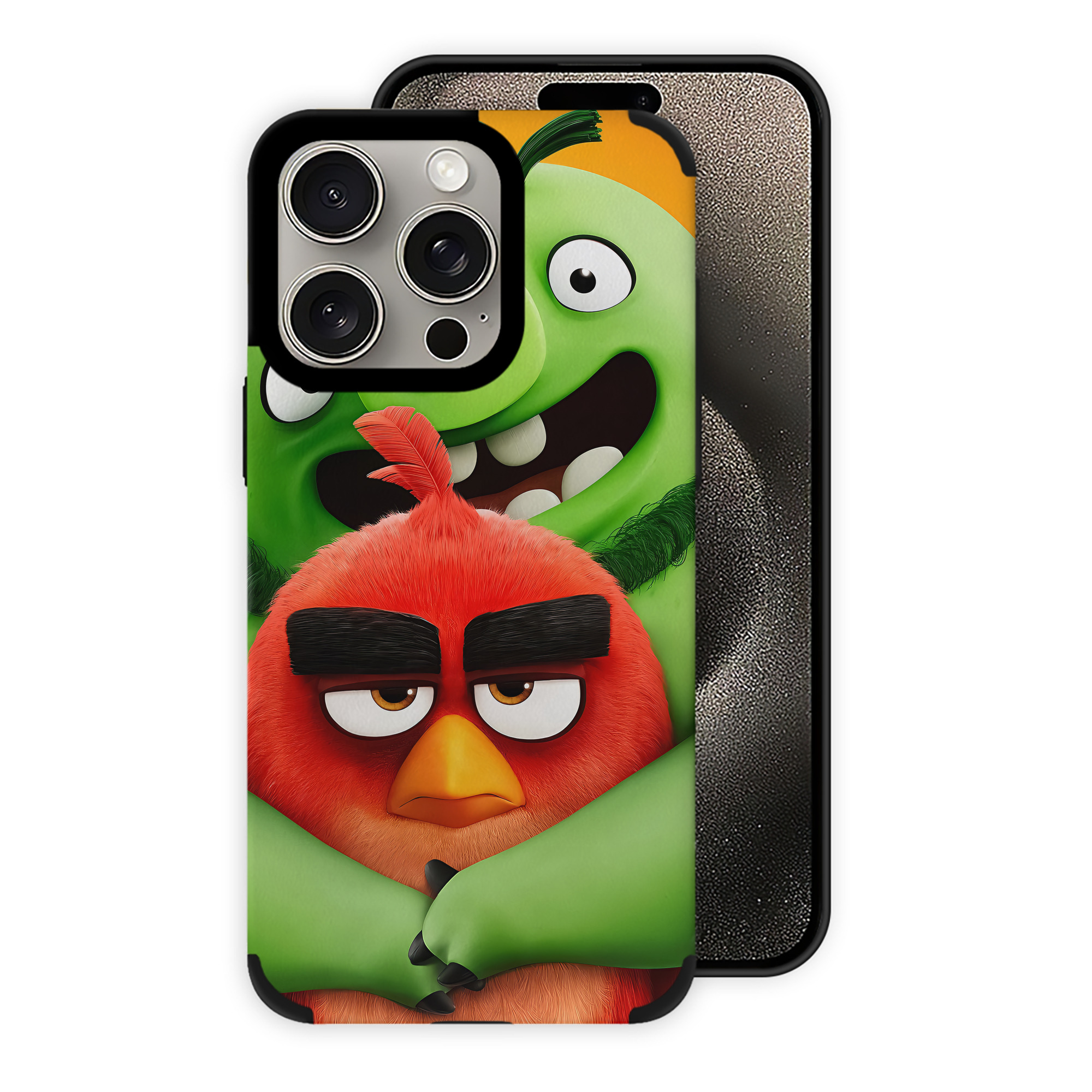 （画像用） Angry Birds アングリーバード 【iPhone15ProMax対応】 PUレザー スマホケース 耐衝撃＆黄変防止