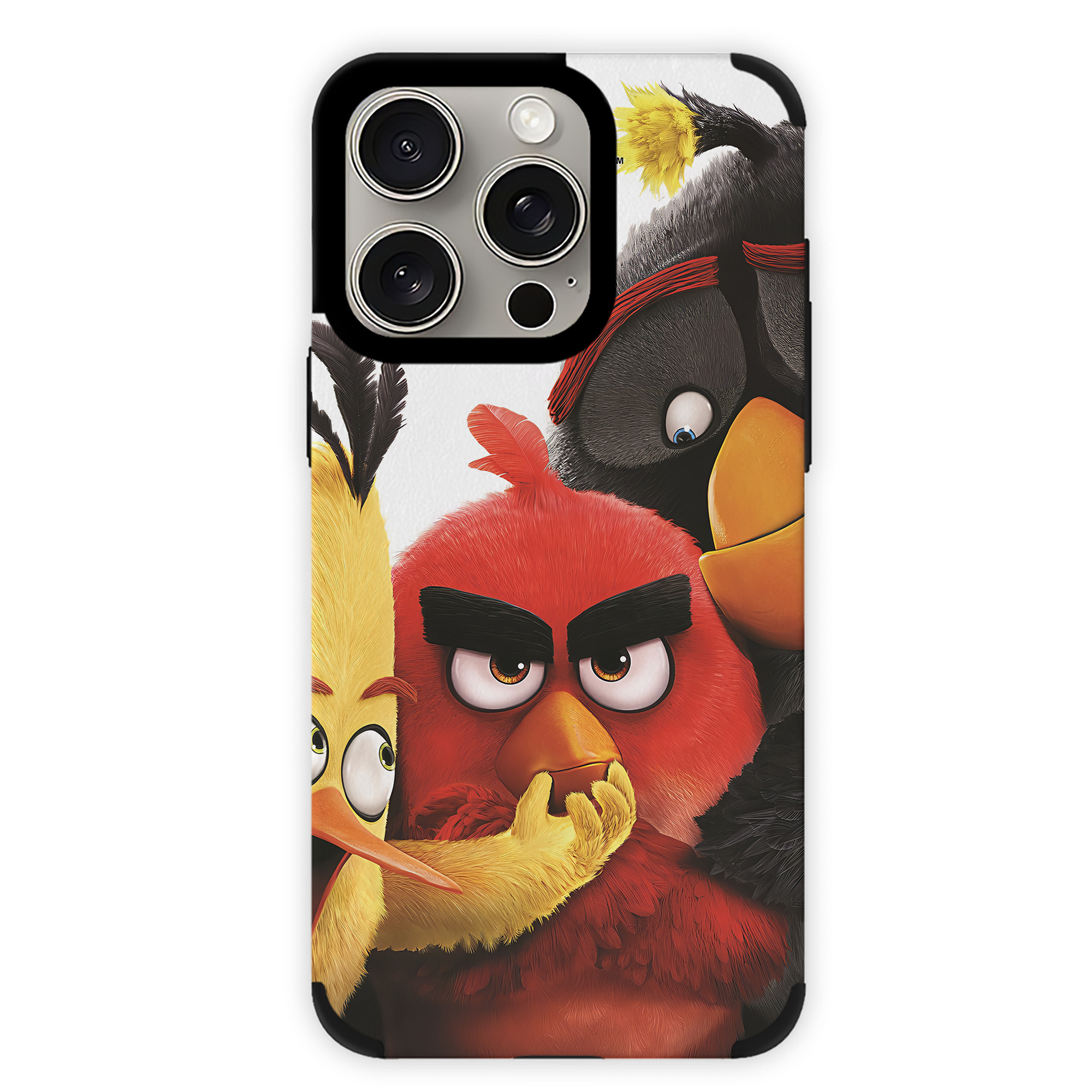 （画像用） Angry Birds アングリーバード 【iPhone15ProMax対応】 PUレザー スマホケース 耐衝撃＆黄変防止