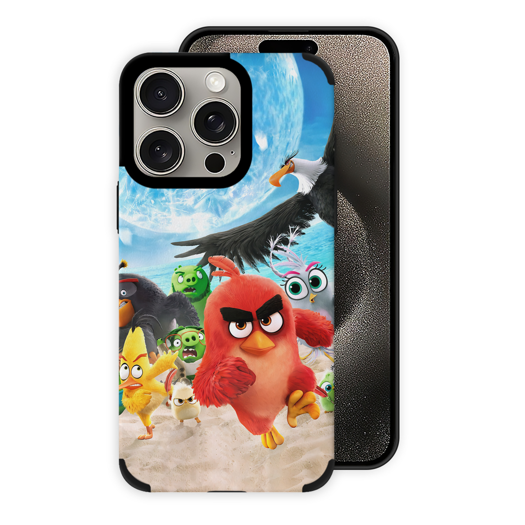 （画像用） Angry Birds アングリーバード 【iPhone15ProMax対応】 PUレザー スマホケース 耐衝撃＆黄変防止