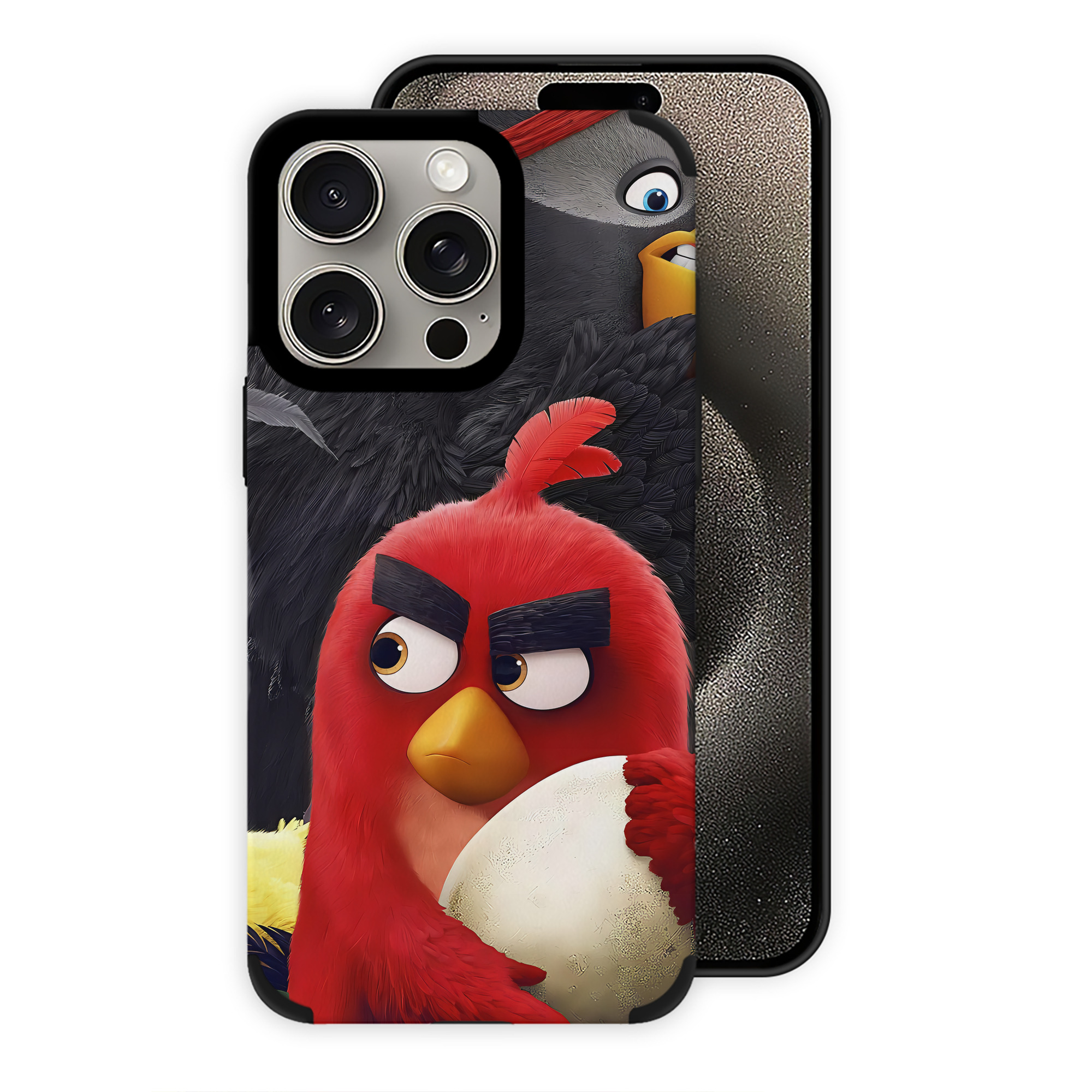 （画像用） Angry Birds アングリーバード 【iPhone15ProMax対応】 PUレザー スマホケース 耐衝撃＆黄変防止