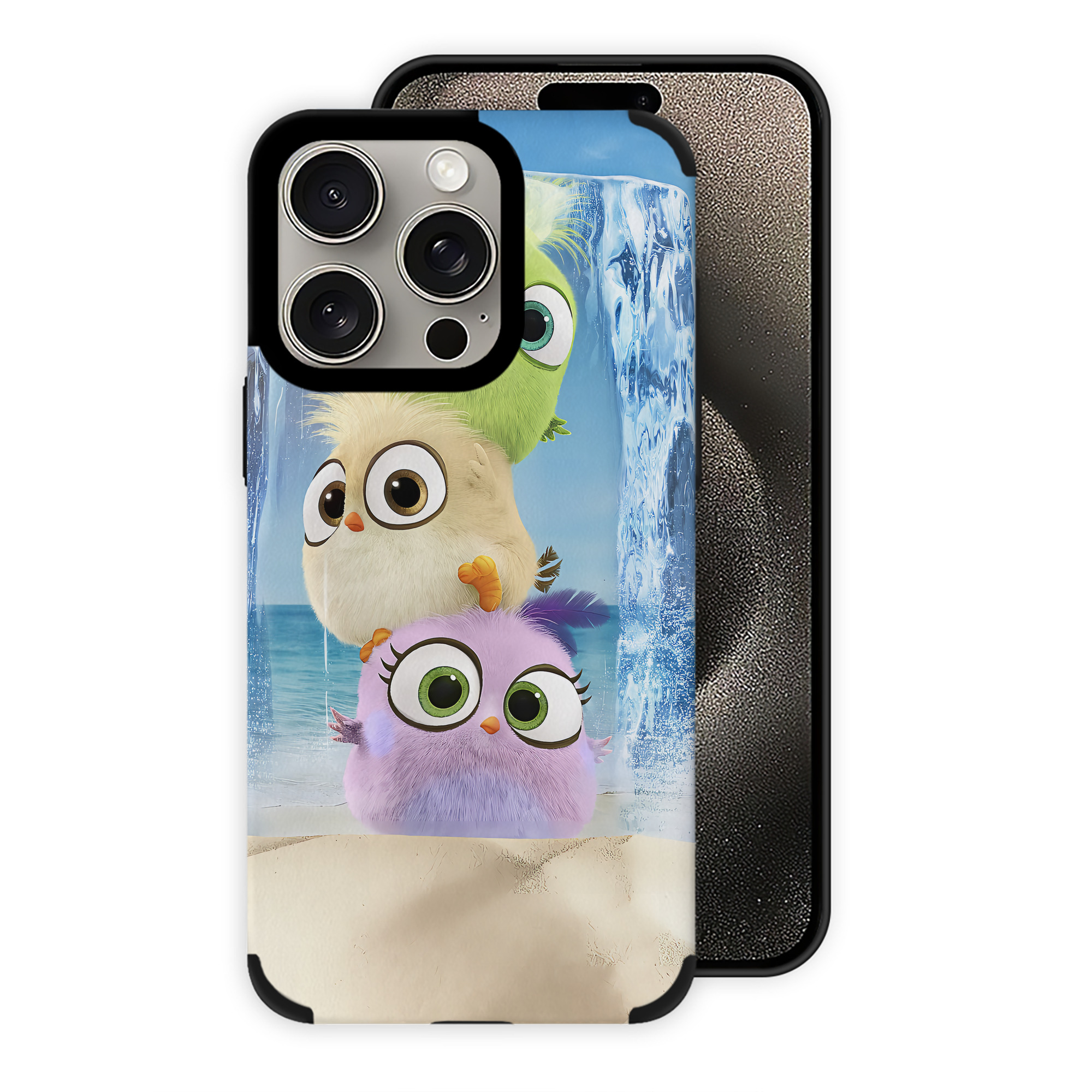 （画像用） Angry Birds アングリーバード 【iPhone15ProMax対応】 PUレザー スマホケース 耐衝撃＆黄変防止
