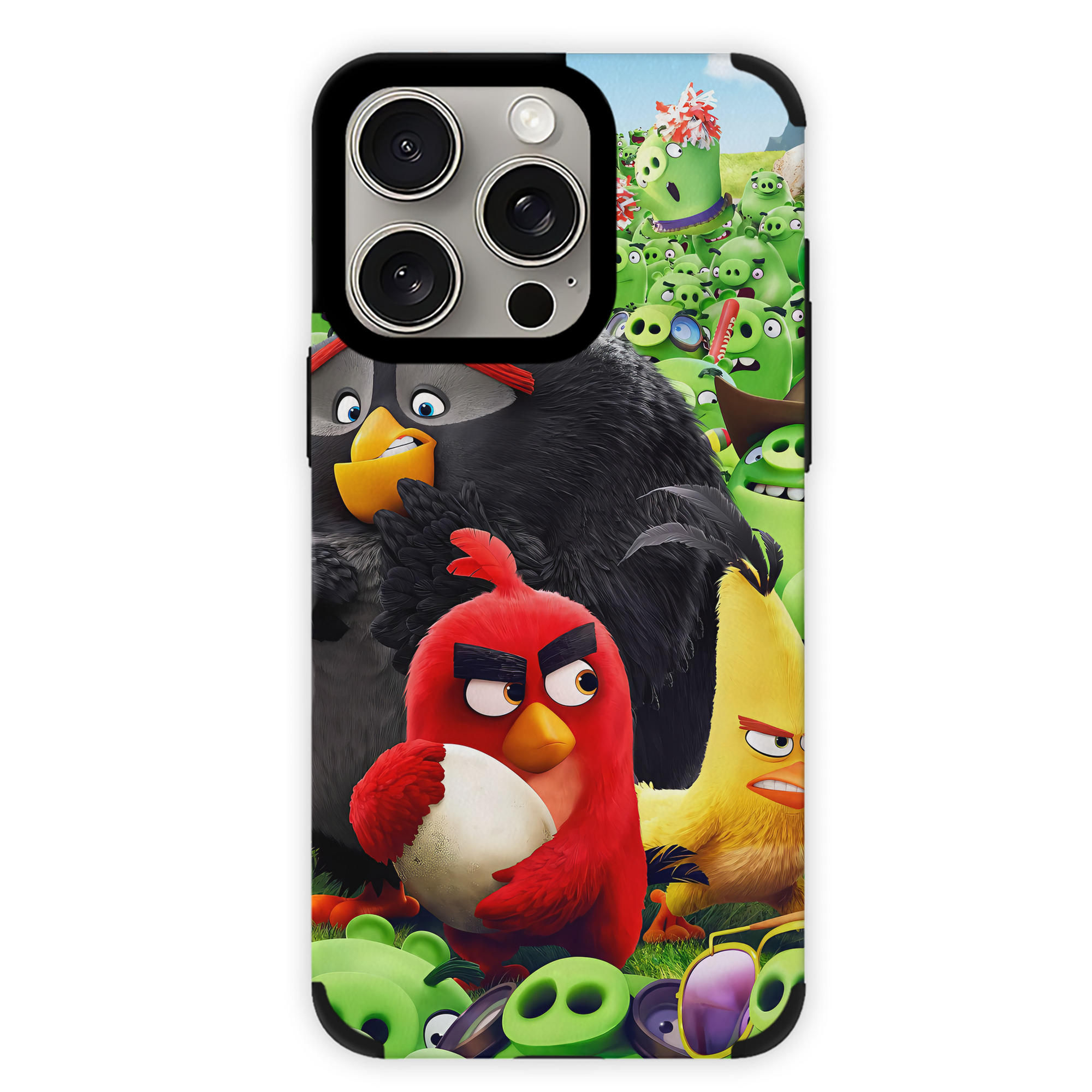 （画像用） Angry Birds アングリーバード 【iPhone15ProMax対応】 PUレザー スマホケース 耐衝撃＆黄変防止