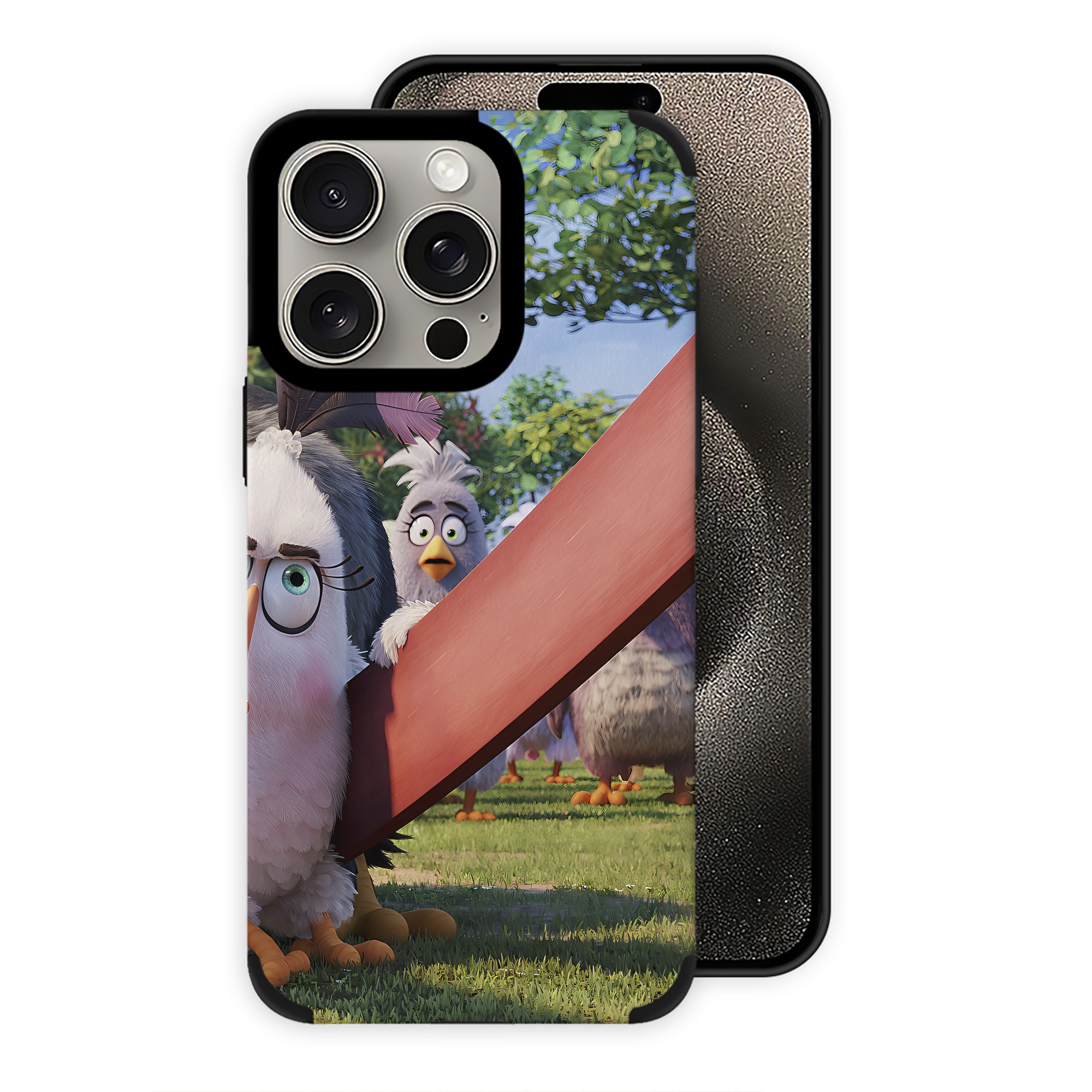 （画像用） Angry Birds アングリーバード 【iPhone15ProMax対応】 PUレザー スマホケース 耐衝撃＆黄変防止