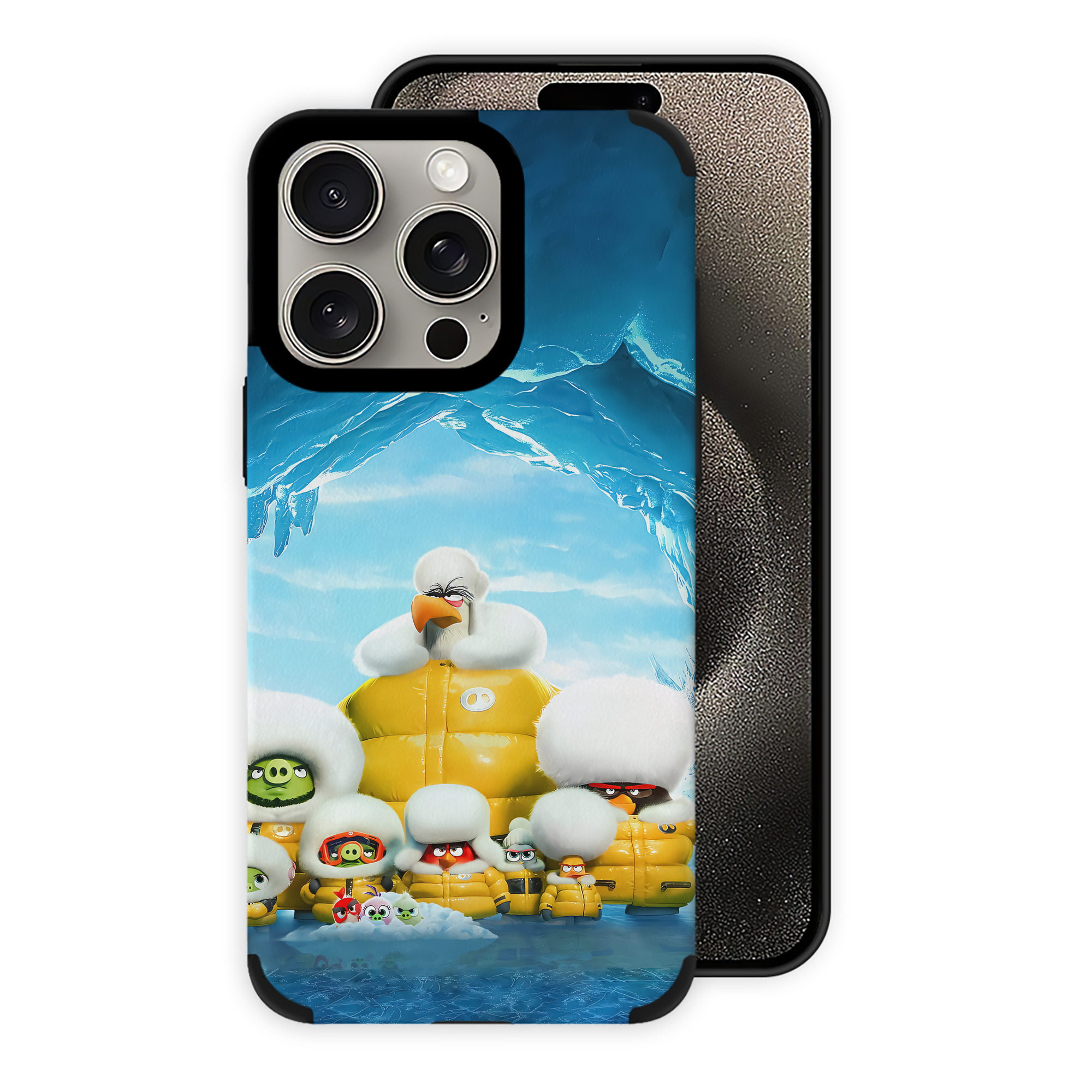 （画像用） Angry Birds アングリーバード 【iPhone15ProMax対応】 PUレザー スマホケース 耐衝撃＆黄変防止