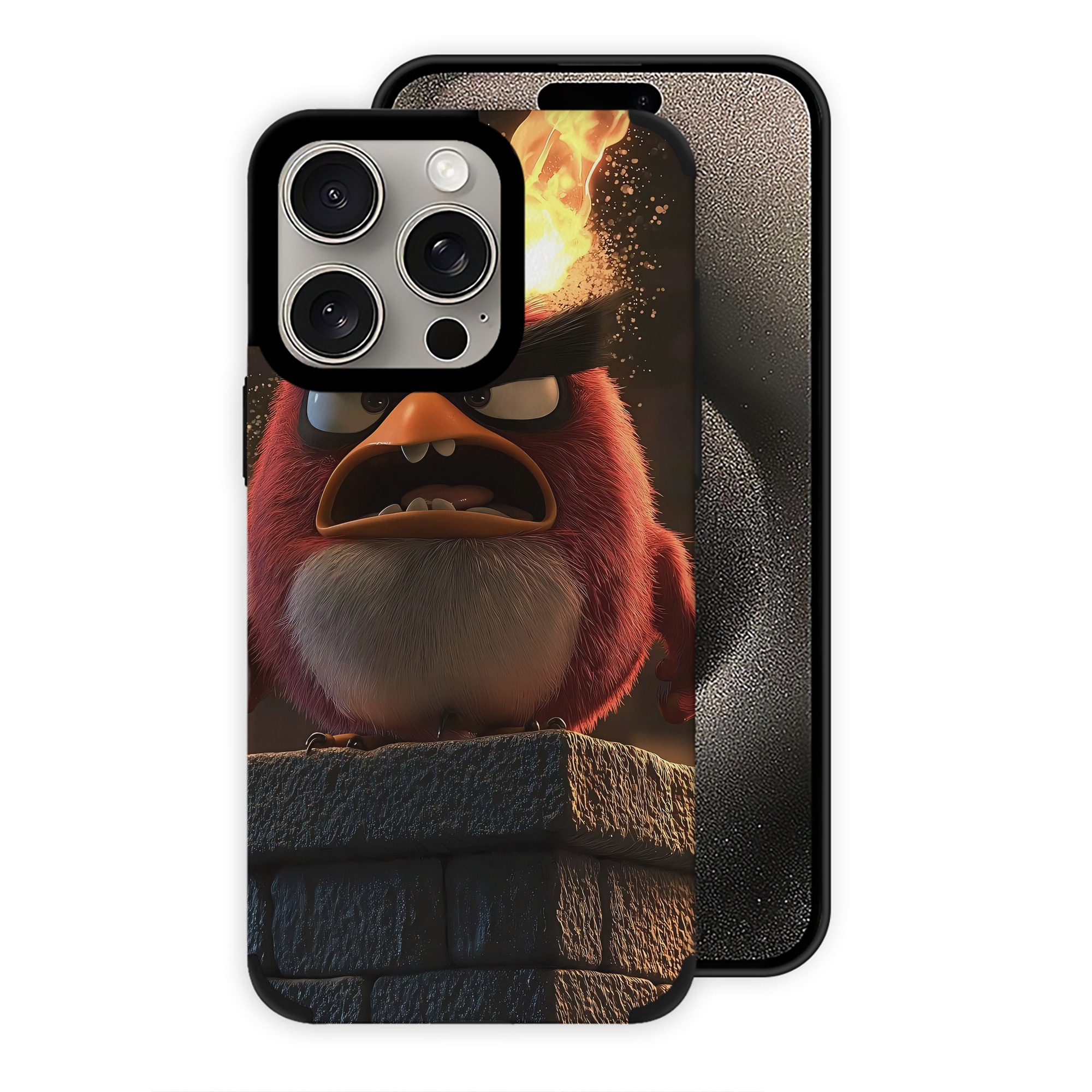 （画像用） Angry Birds アングリーバード 【iPhone15ProMax対応】 PUレザー スマホケース 耐衝撃＆黄変防止