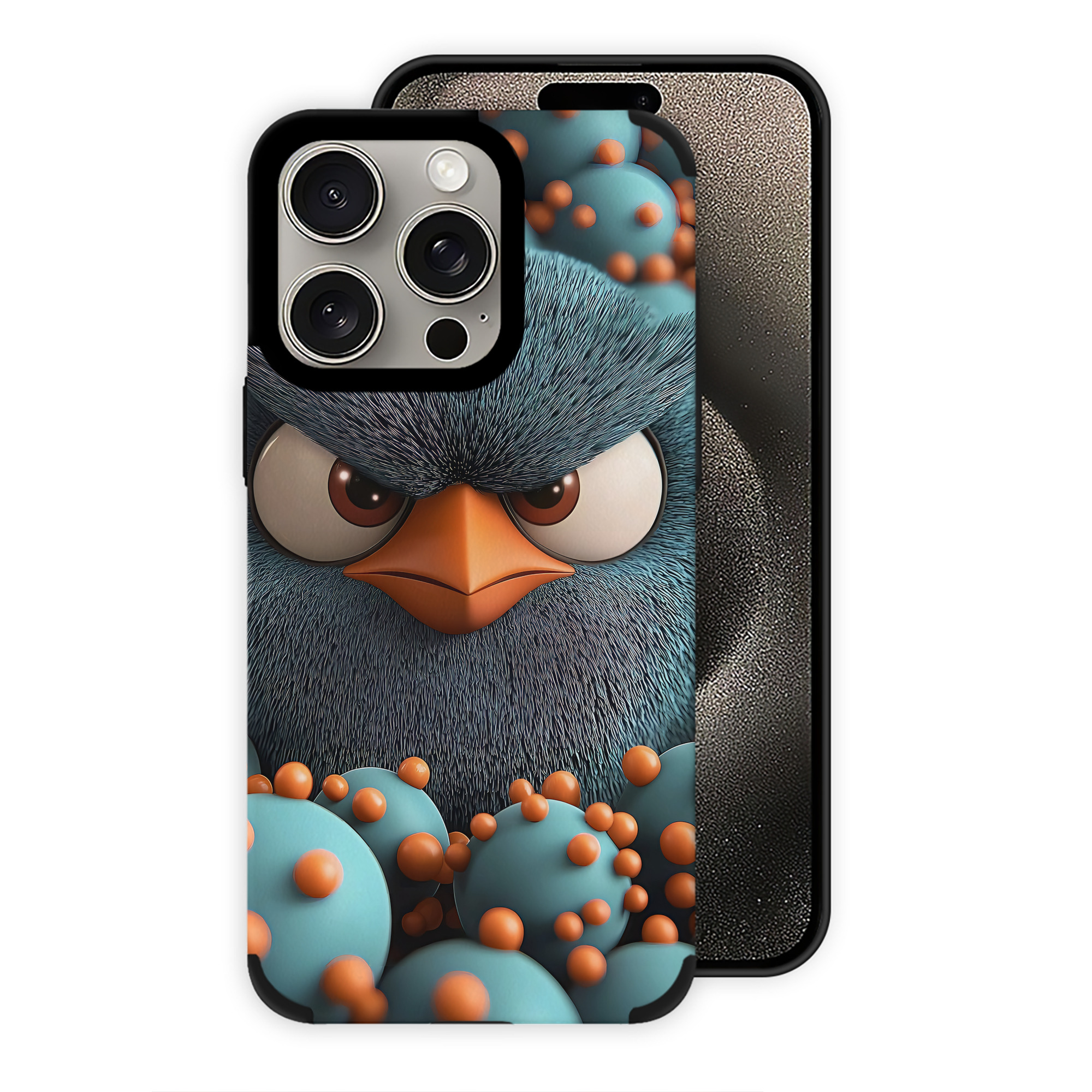 （画像用） Angry Birds アングリーバード 【iPhone15ProMax対応】 PUレザー スマホケース 耐衝撃＆黄変防止