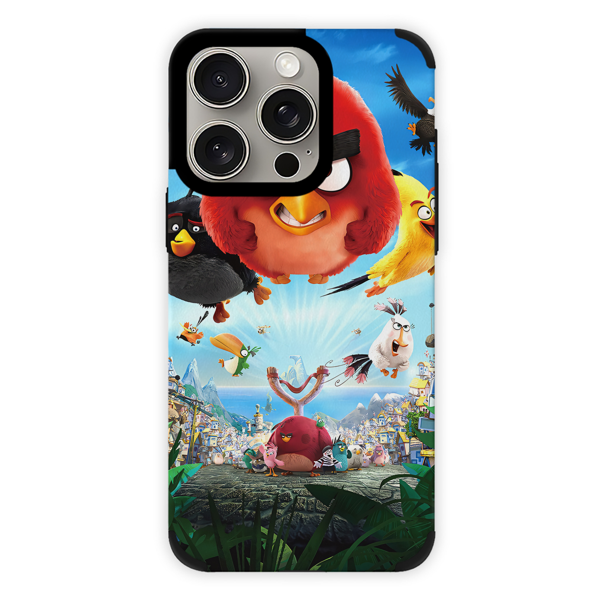 （画像用） Angry Birds アングリーバード 【iPhone15ProMax対応】 PUレザー スマホケース 耐衝撃＆黄変防止