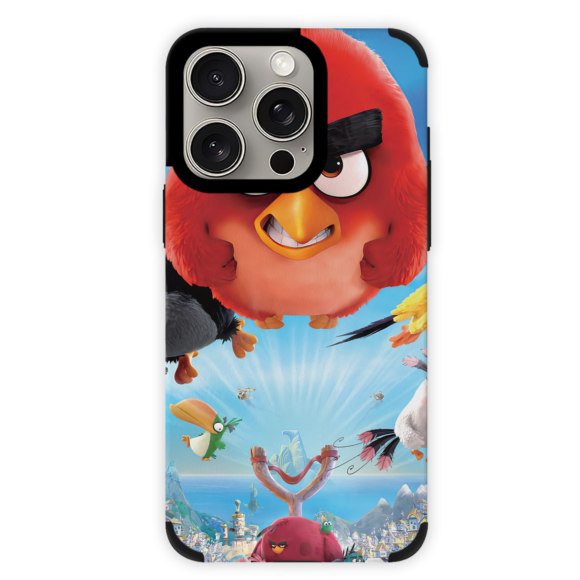 （画像用） Angry Birds アングリーバード 【iPhone15ProMax対応】 PUレザー スマホケース 耐衝撃＆黄変防止