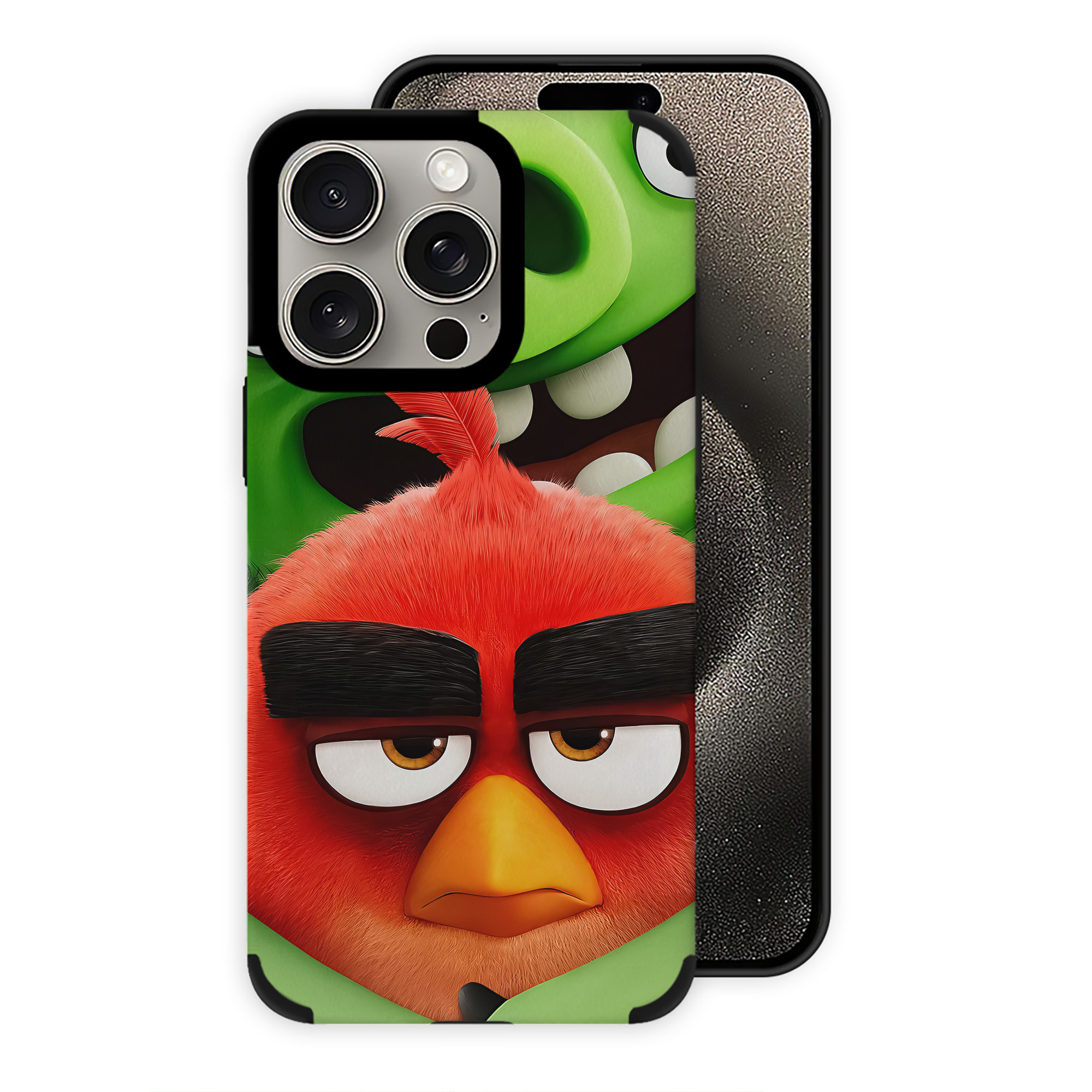 （画像用） Angry Birds アングリーバード 【iPhone15ProMax対応】 PUレザー スマホケース 耐衝撃＆黄変防止