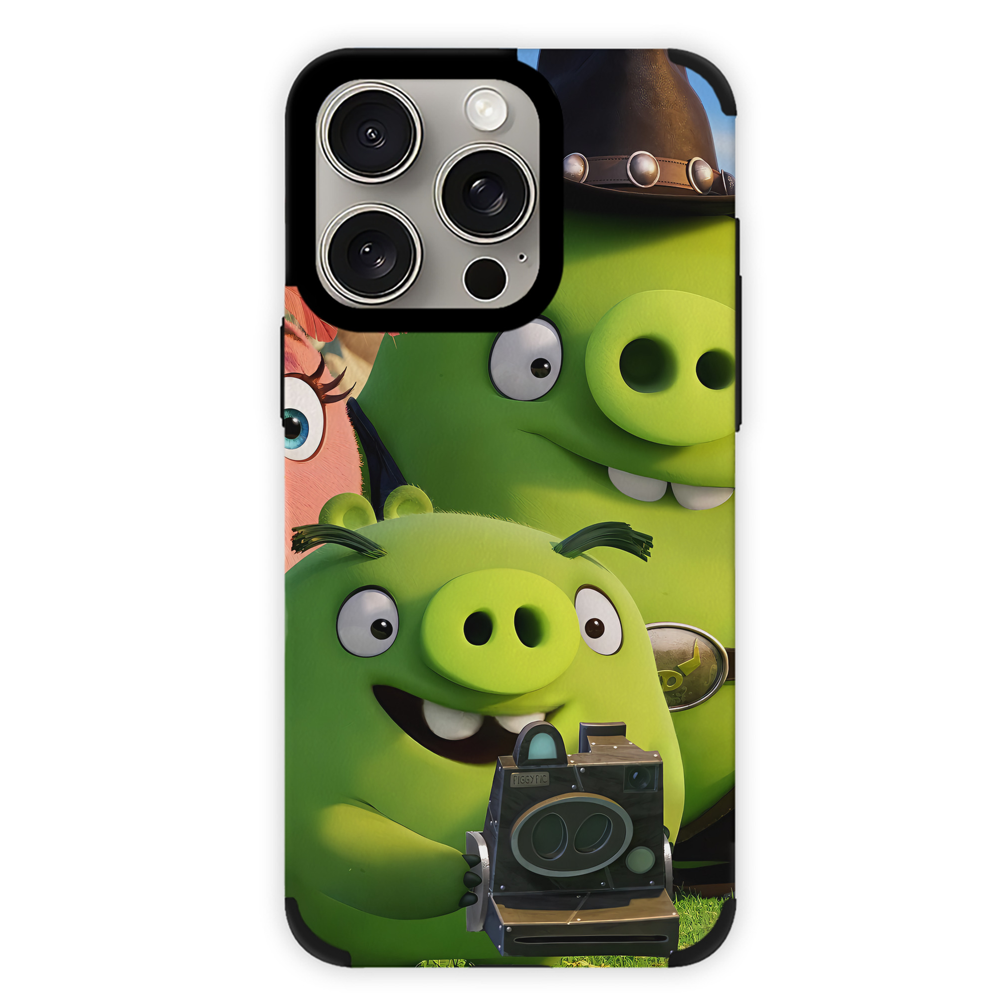 （画像用） Angry Birds アングリーバード 【iPhone15ProMax対応】 PUレザー スマホケース 耐衝撃＆黄変防止