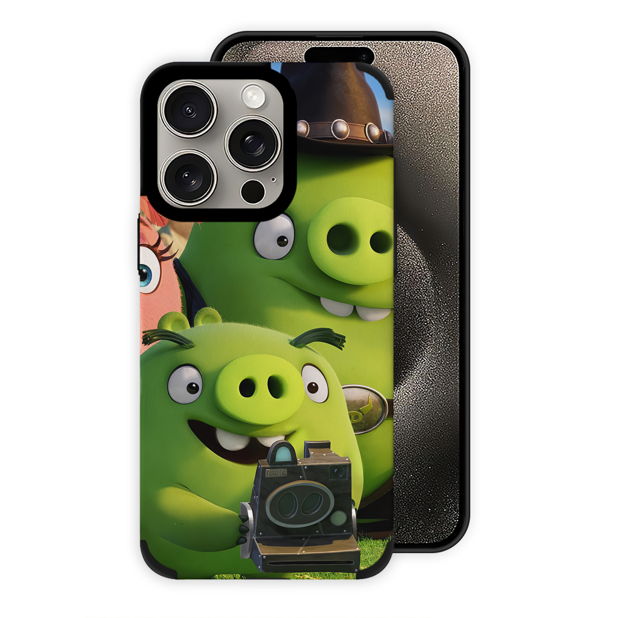 （画像用） Angry Birds アングリーバード 【iPhone15ProMax対応】 PUレザー スマホケース 耐衝撃＆黄変防止