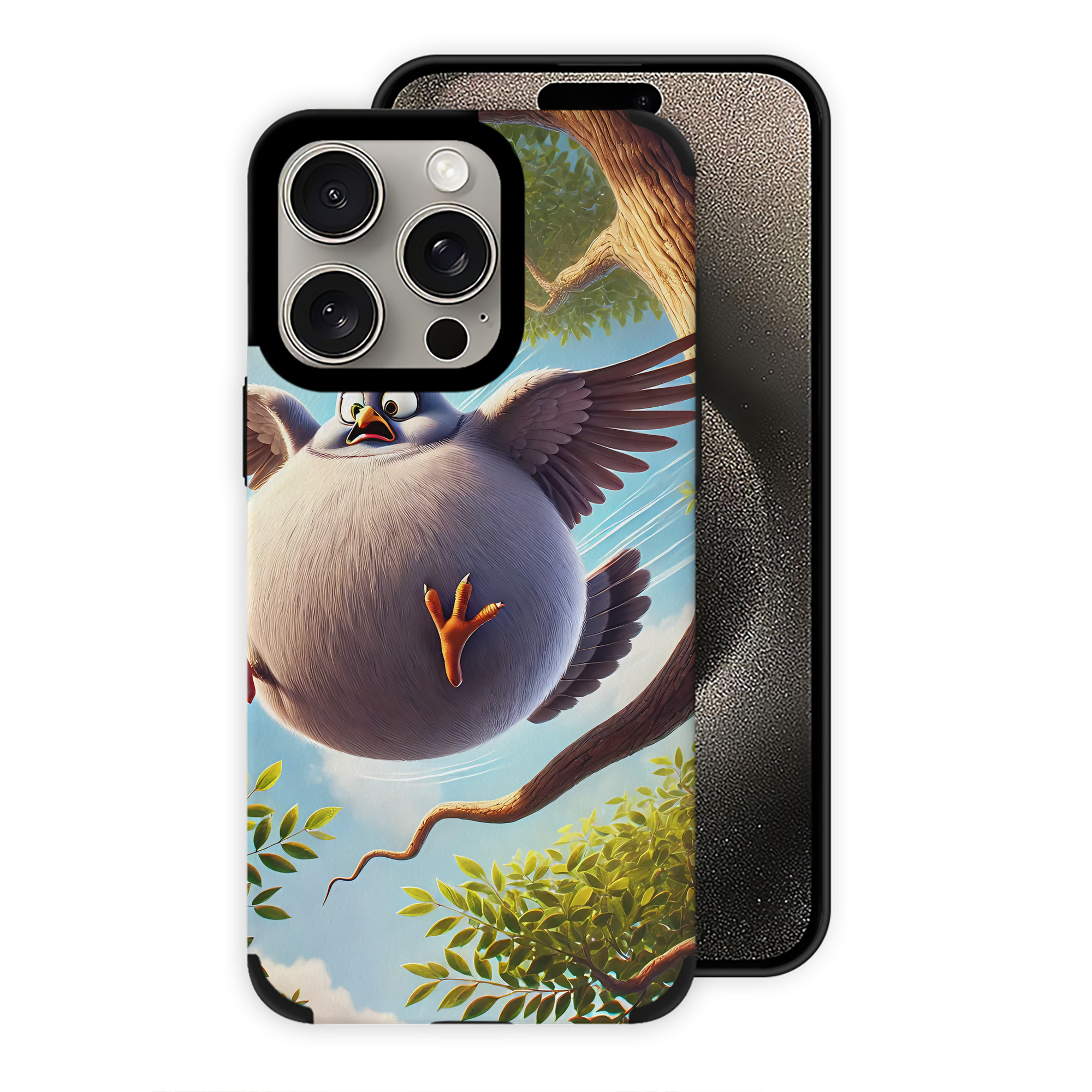 （画像用） Angry Birds アングリーバード 【iPhone15ProMax対応】 PUレザー スマホケース 耐衝撃＆黄変防止