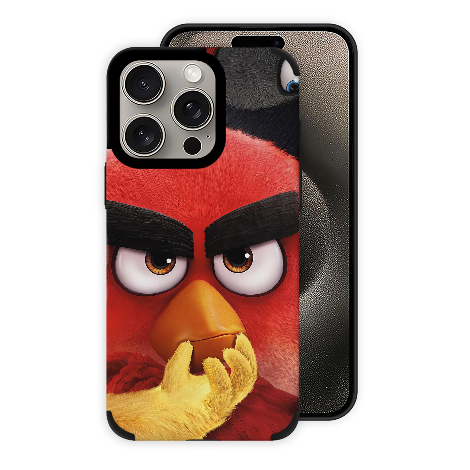 （画像用） Angry Birds アングリーバード 【iPhone15ProMax対応】 PUレザー スマホケース 耐衝撃＆黄変防止
