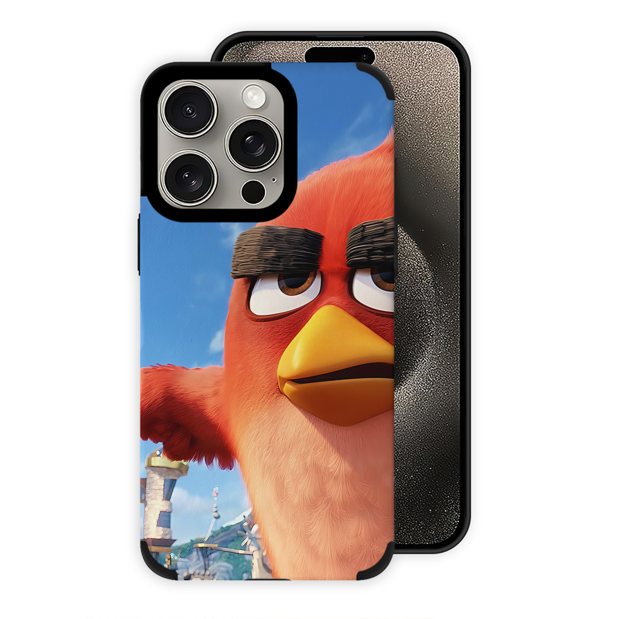 （画像用） Angry Birds アングリーバード 【iPhone15ProMax対応】 PUレザー スマホケース 耐衝撃＆黄変防止