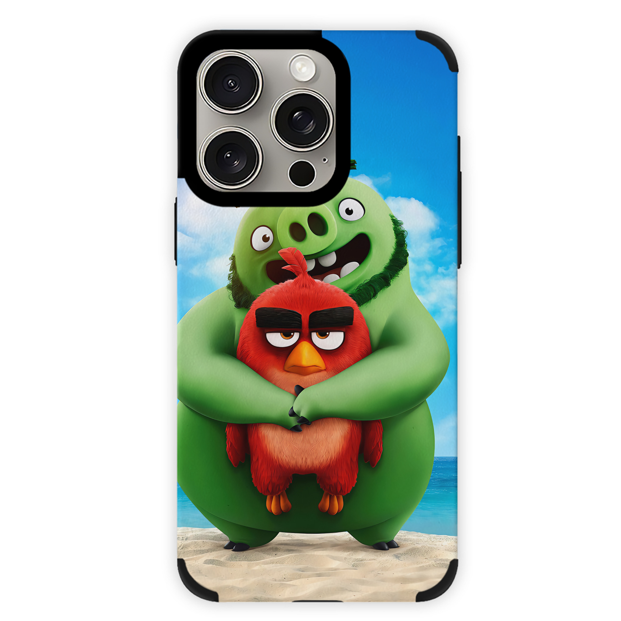 （画像用） Angry Birds アングリーバード 【iPhone15ProMax対応】 PUレザー スマホケース 耐衝撃＆黄変防止