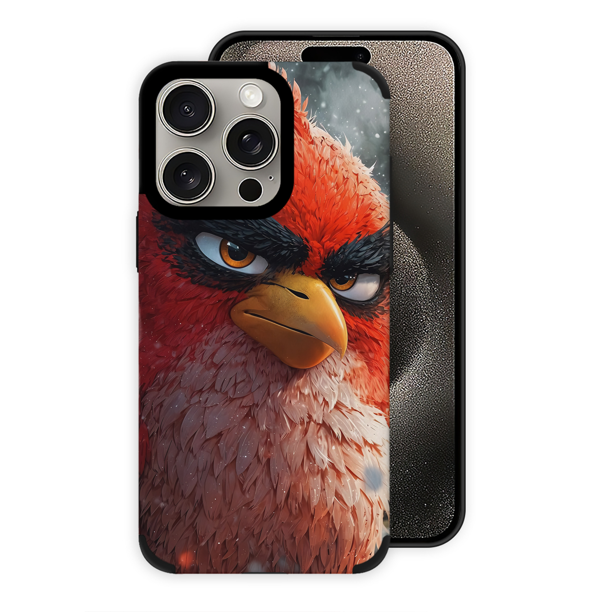 （画像用） Angry Birds アングリーバード 【iPhone15ProMax対応】 PUレザー スマホケース 耐衝撃＆黄変防止